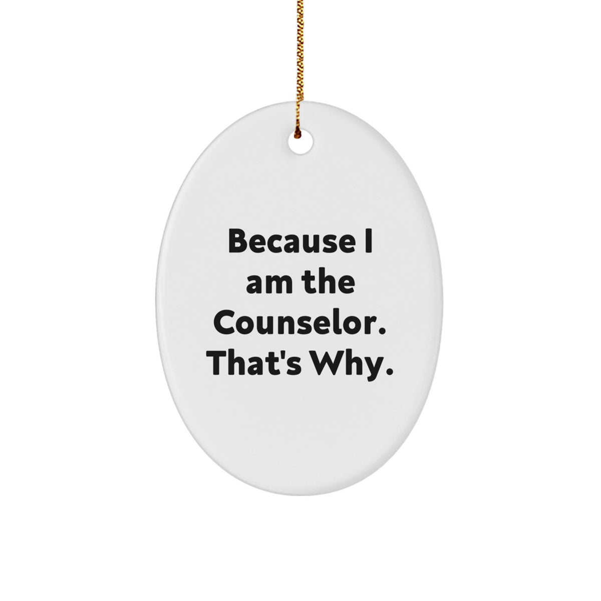 Counselor Christmas Gift Oval Ornament for Her Special Present - Image 1