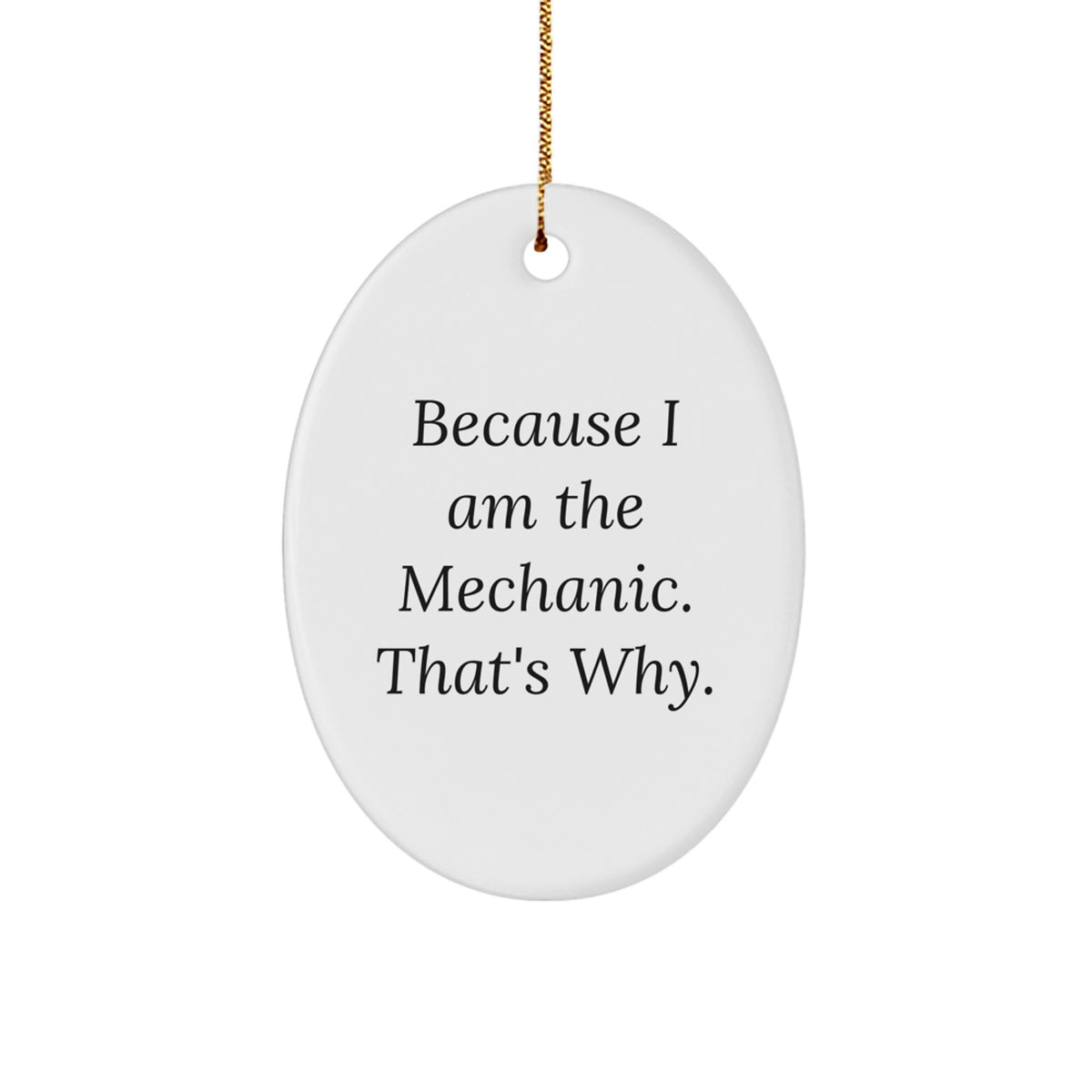 Bold Mechanic Christmas Ornament Gift for Friends - Image 1