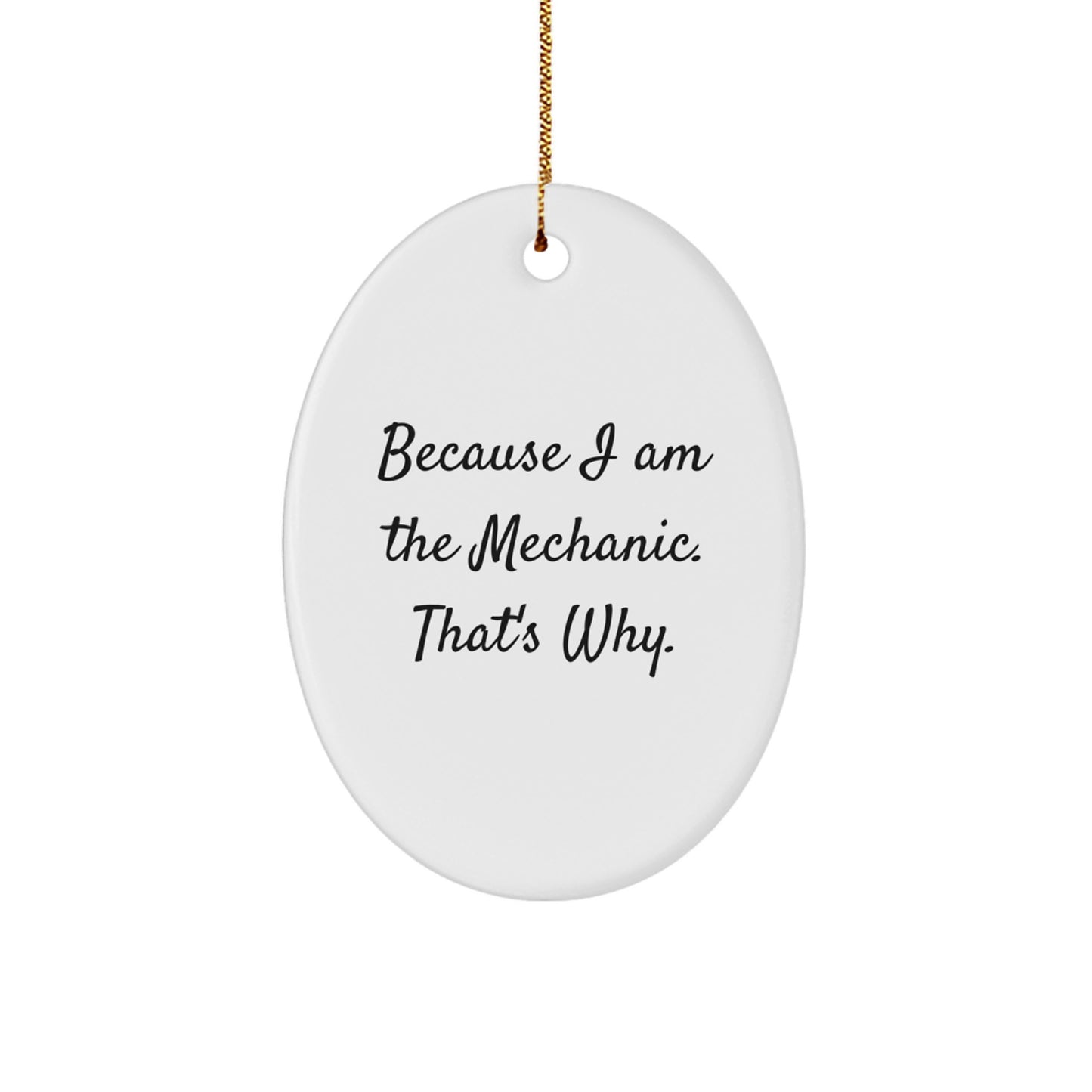 Mechanic Oval Ornament Idea Christmas Gift and Coworkers Team - Image 1