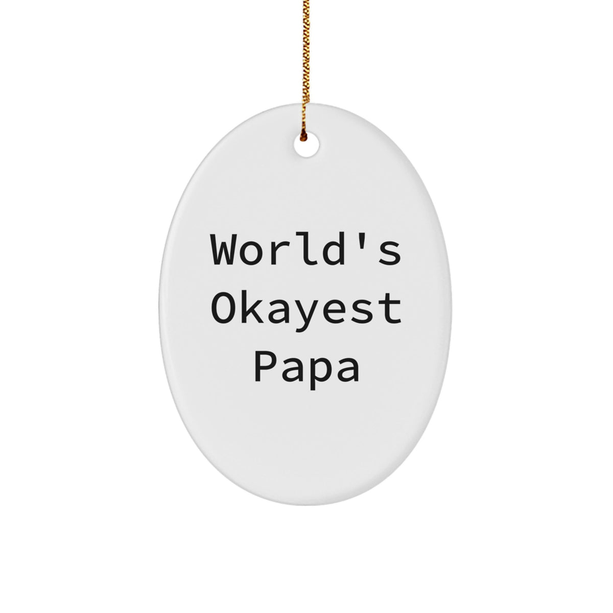 Papa Keepsake Christmas Ornament for Him World's Okayest Papa Gift - Image 1