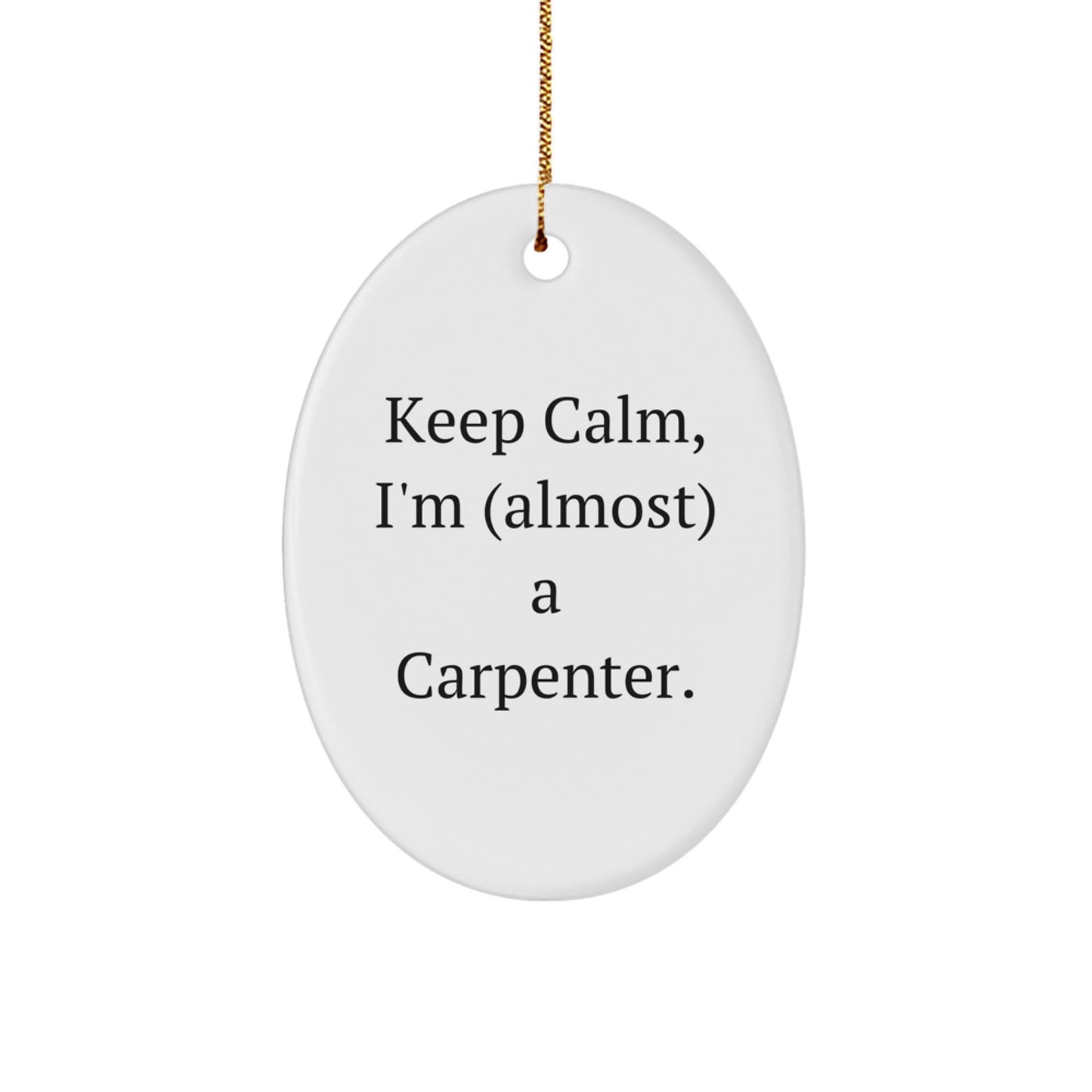 Carpenter Keepsake Christmas Ornament for Him Gift - Image 1