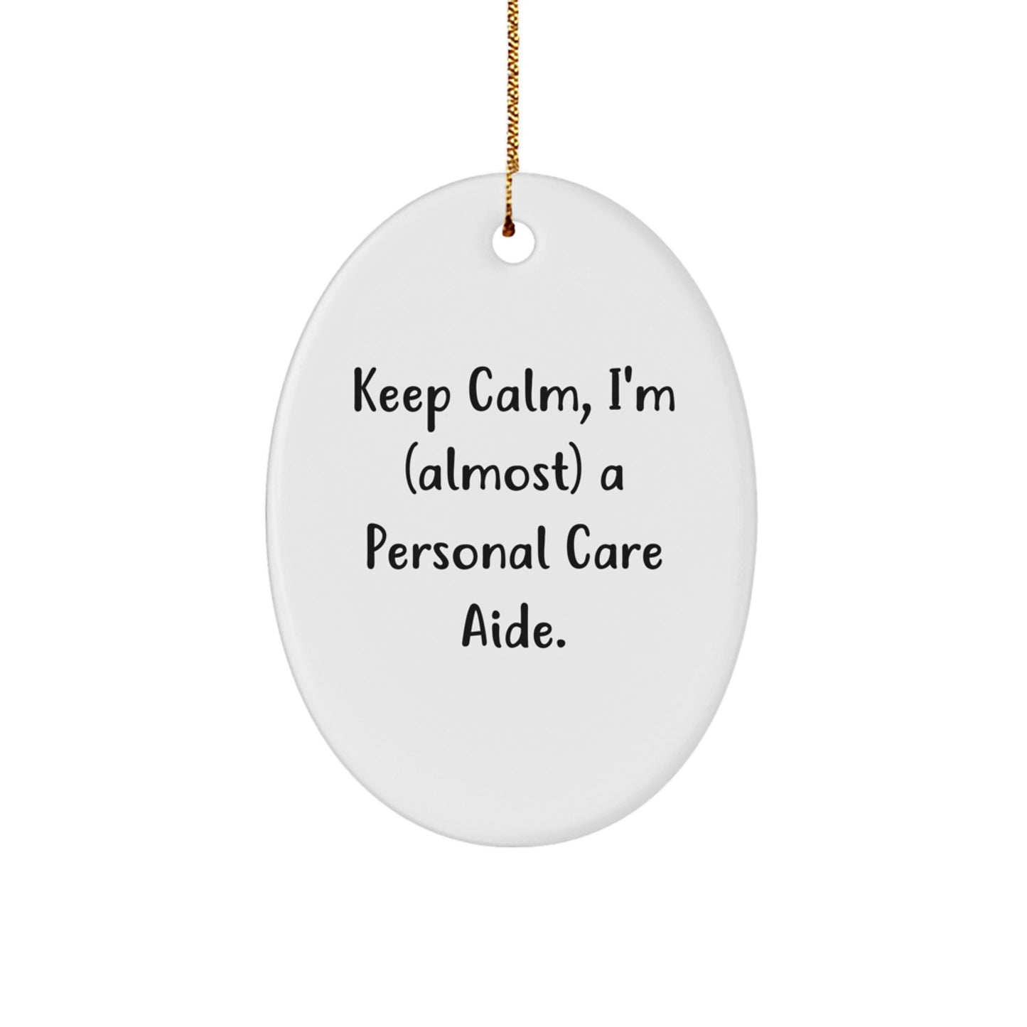 Favorite Personal Care Aide Oval Christmas Ornament for Kids Gift - Image 1
