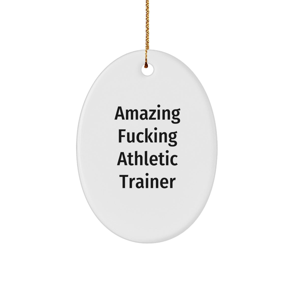Athletic Trainer Oval Ornament Amazing for Friends Christmas Unique Gift - Image 1
