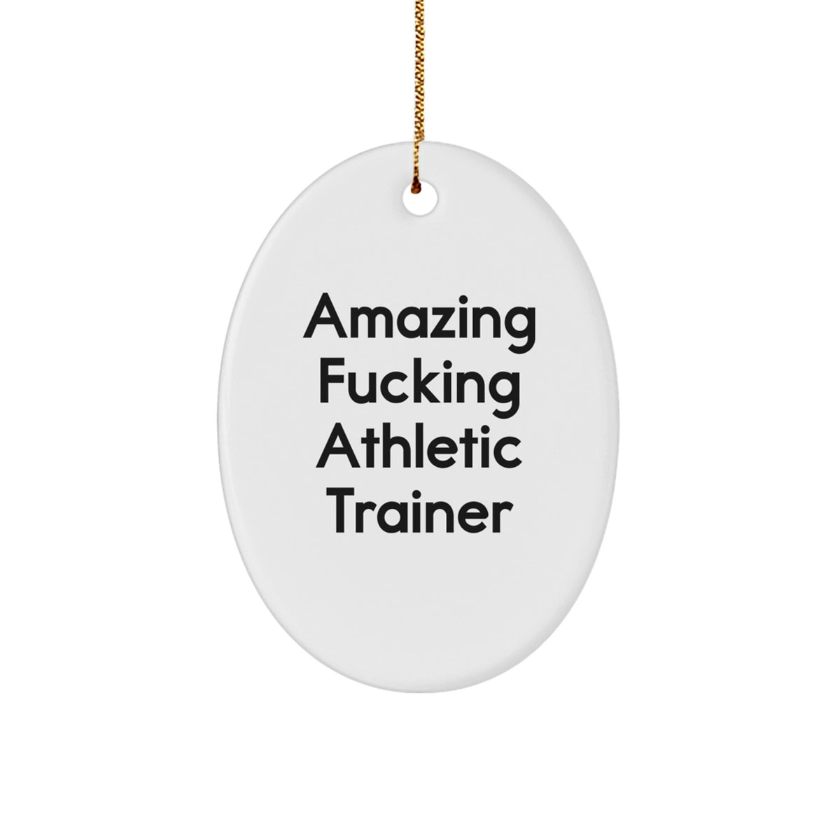 Christmas Gift for Her Athletic Trainer Oval Ornament Present - Image 1