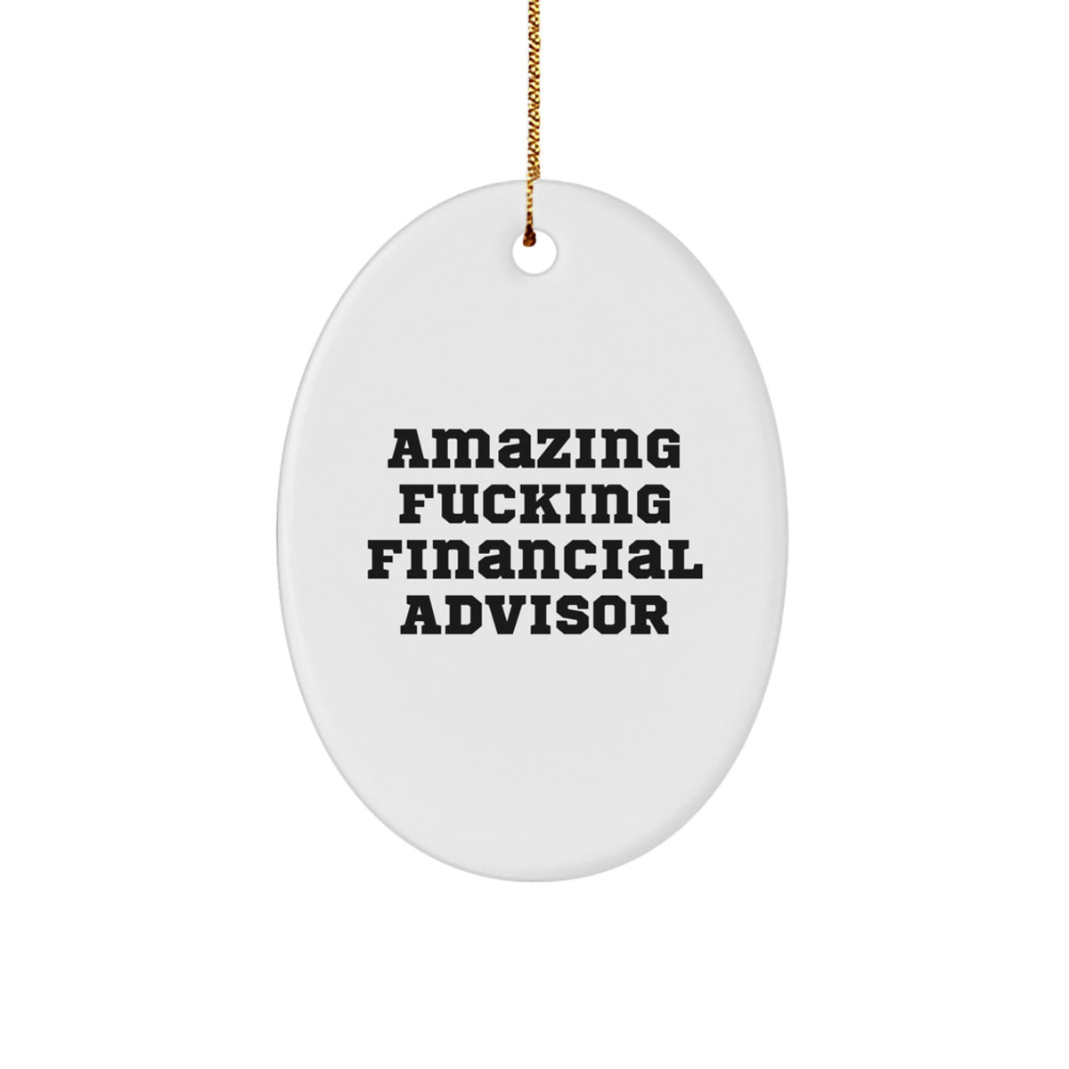 Witty Financial Advisor Novelty Christmas Ornament for Friends Gift - Image 1