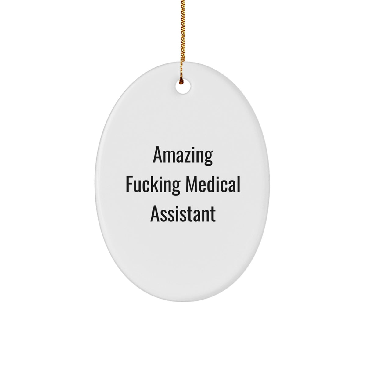 Medical Assistant Oval Ornament for Family Keepsake Christmas Gift - Image 1