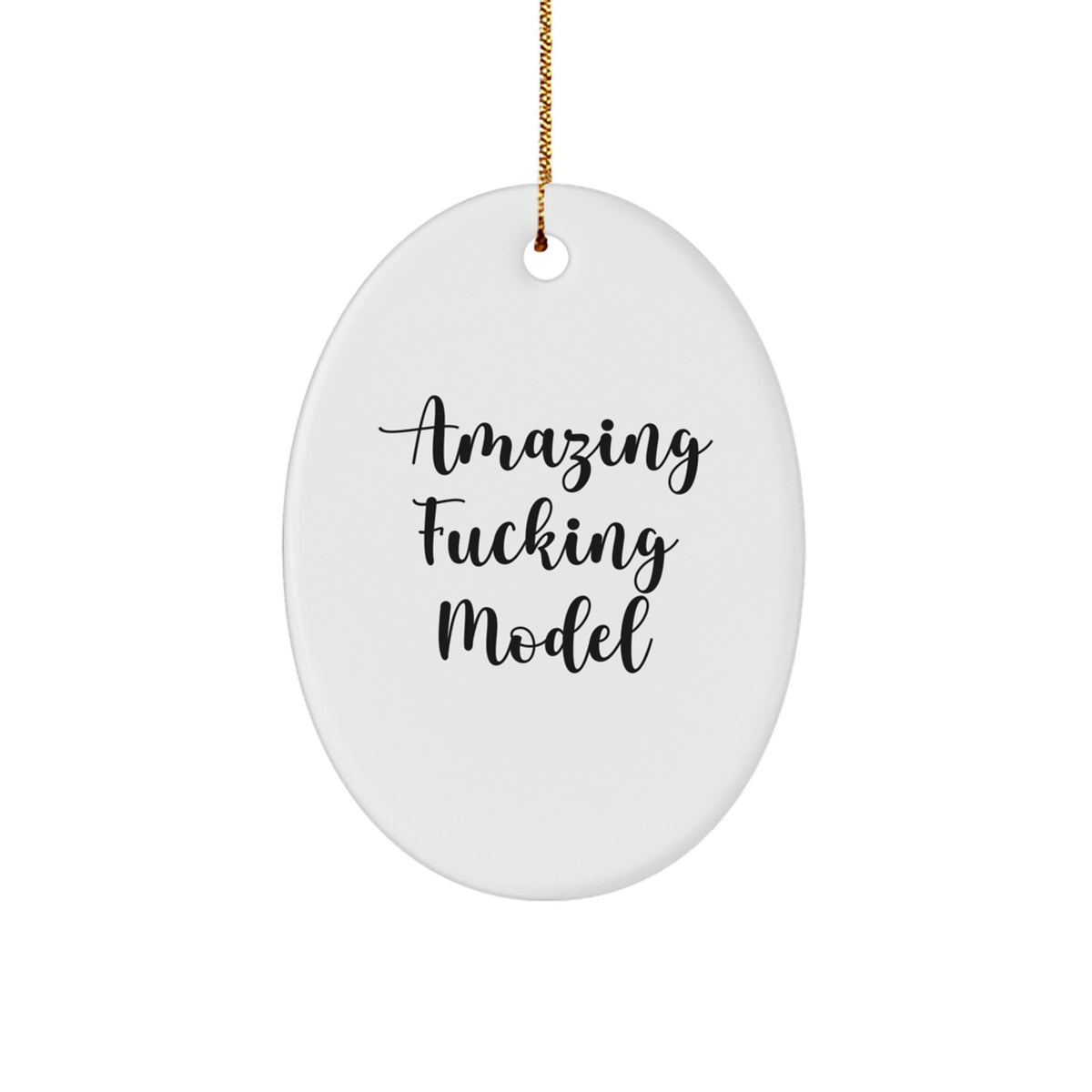 Stunning Model Oval Ornament Keepsake for Him Christmas Gift - Image 1