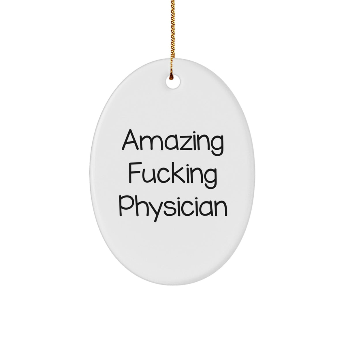 Oval Christmas Ornament for Coworkers – Amazing Physician Gift Holiday - Image 1