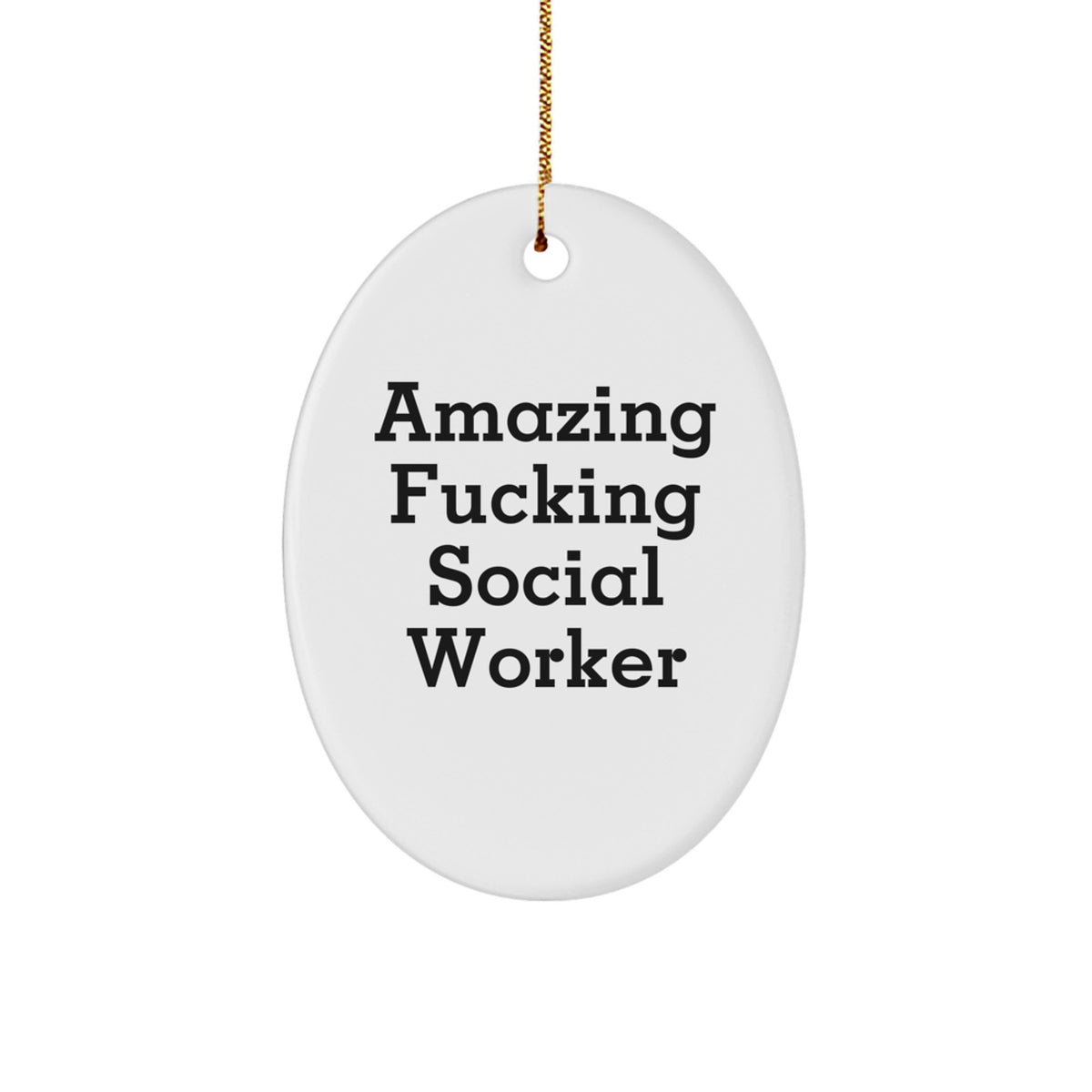 Bold Social Worker Christmas Ornament Gift for Friends - Image 1