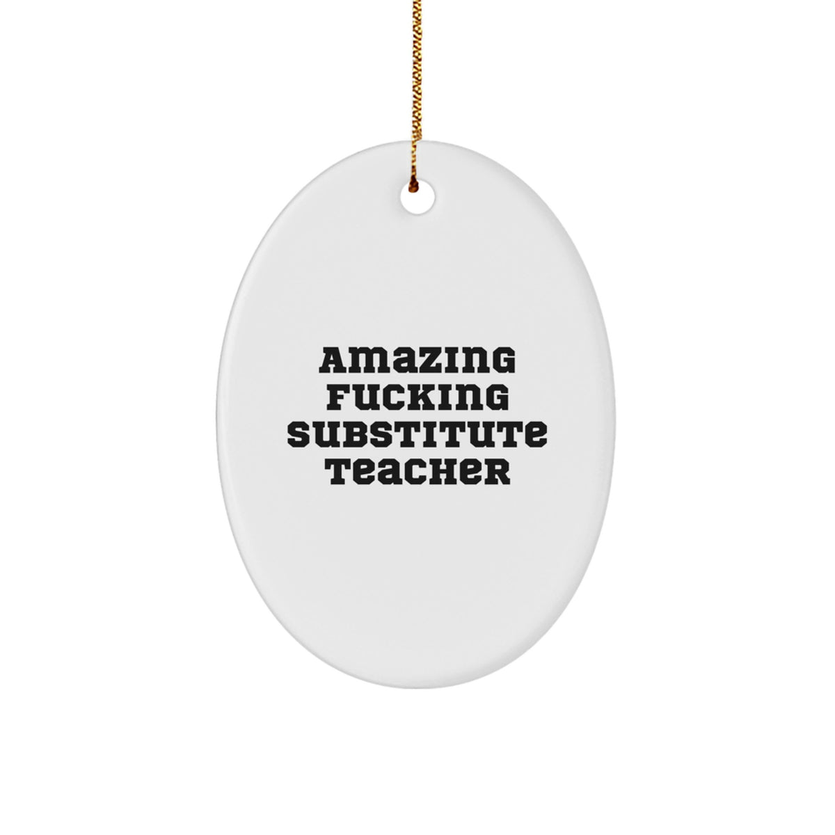 Substitute Teacher Christmas Ornament Gift - Amazing Substitute Teacher - Image 1