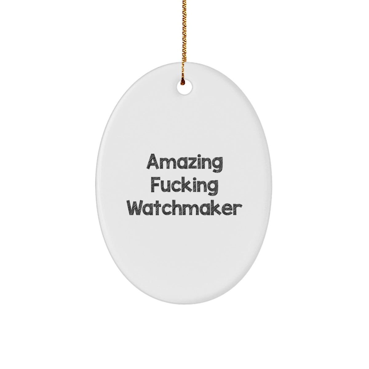 Watchmaker Oval Ornament for a Best Friend – Christmas Gift - Image 1