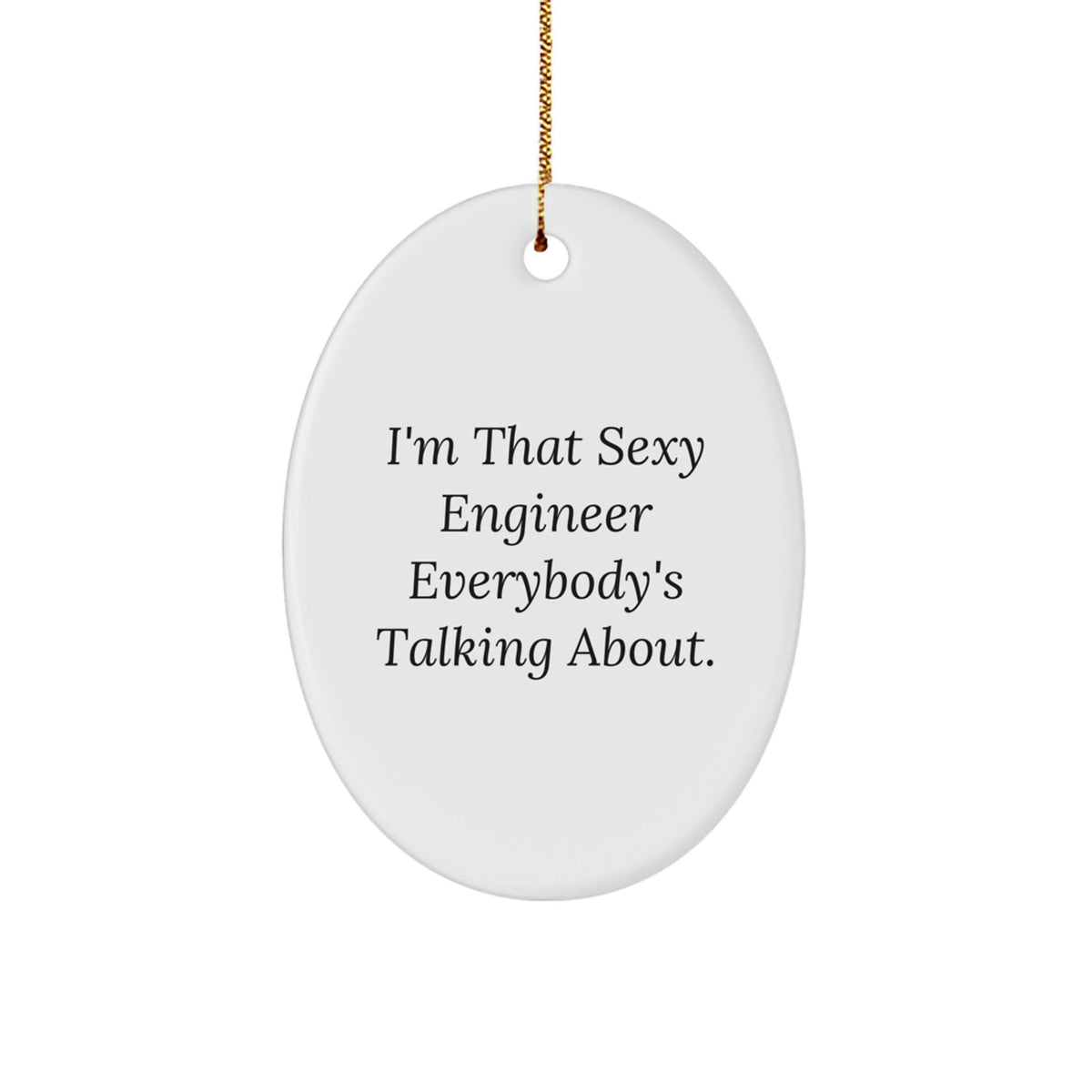 Engineer Treasure Christmas Ornament for Family Gift with White Oval - Image 1