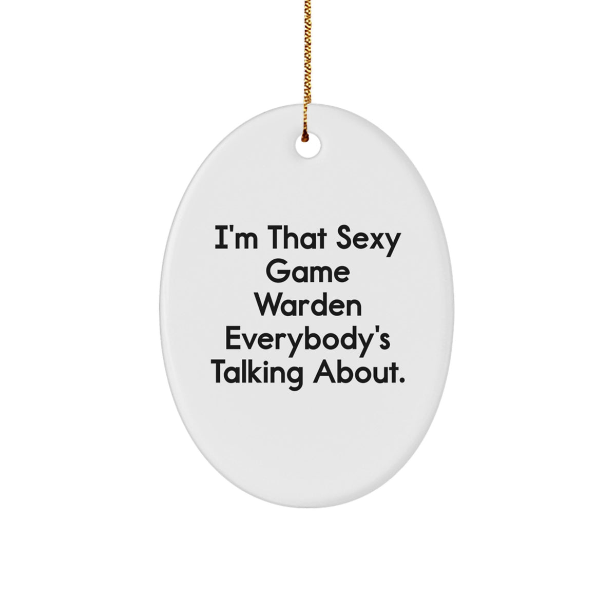 Christmas Gift Sexy Game Warden Ornament for Her - Playful Present - Image 1