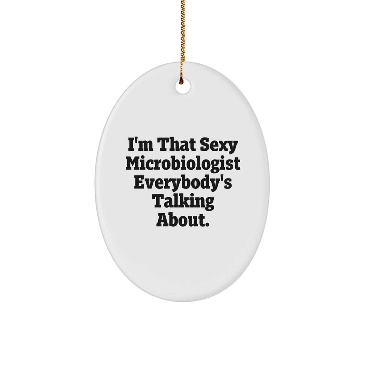 Microbiologist Oval Ornament for Teens Memento Christmas Gift Holiday - Image 1