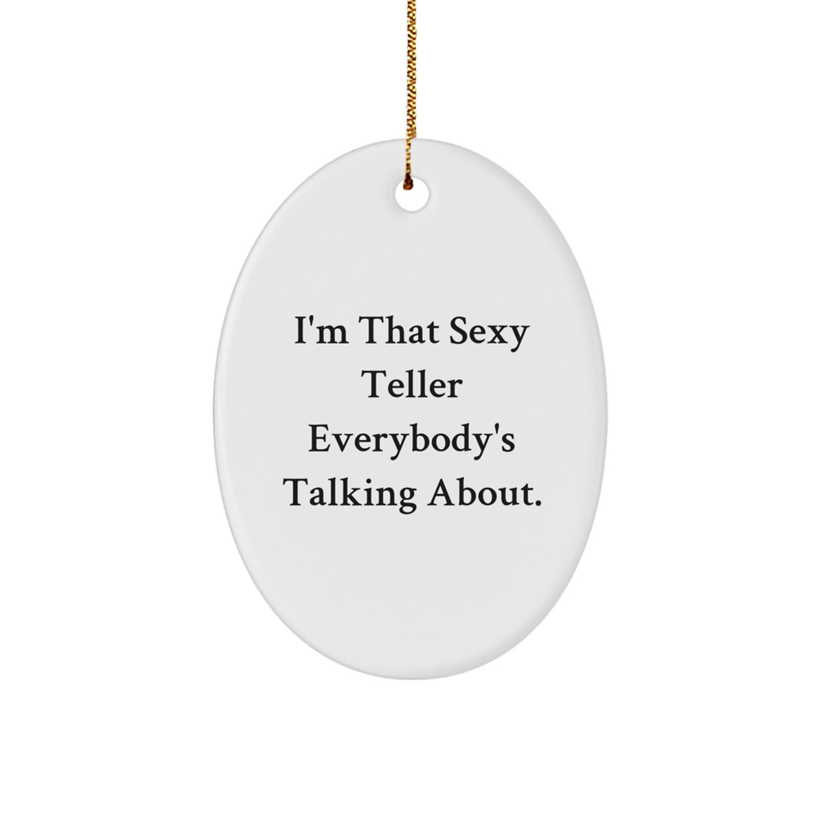 Teller Oval Ornament Sexy for Family Treasure Christmas Unique Gift - Image 1