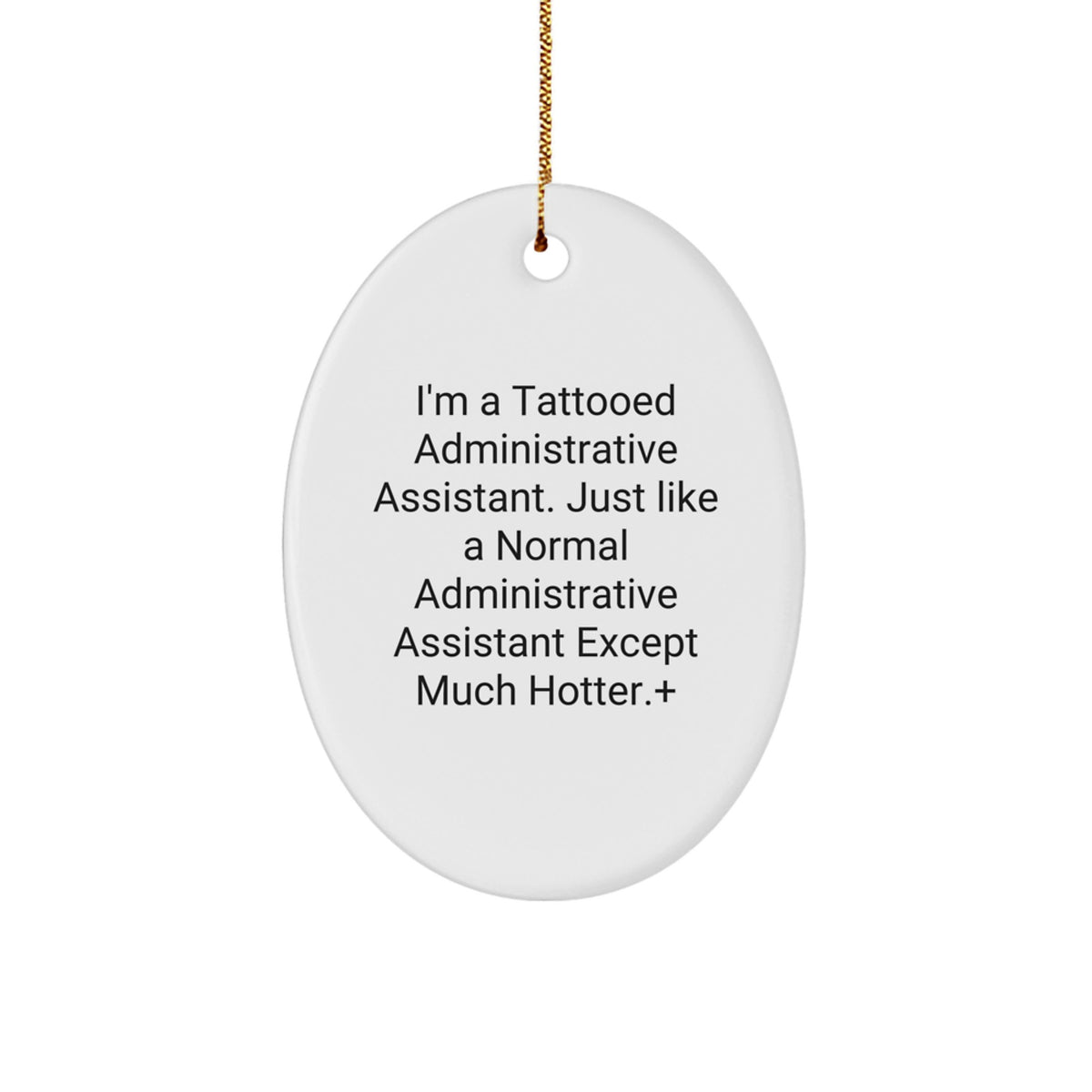 Family Treasure Christmas Gift Oval Ornament for Administrative - Image 1