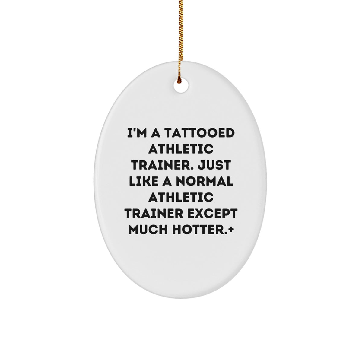 Christmas Ornament Gift for Family Tattooed Athletic Trainer - Playful - Image 1