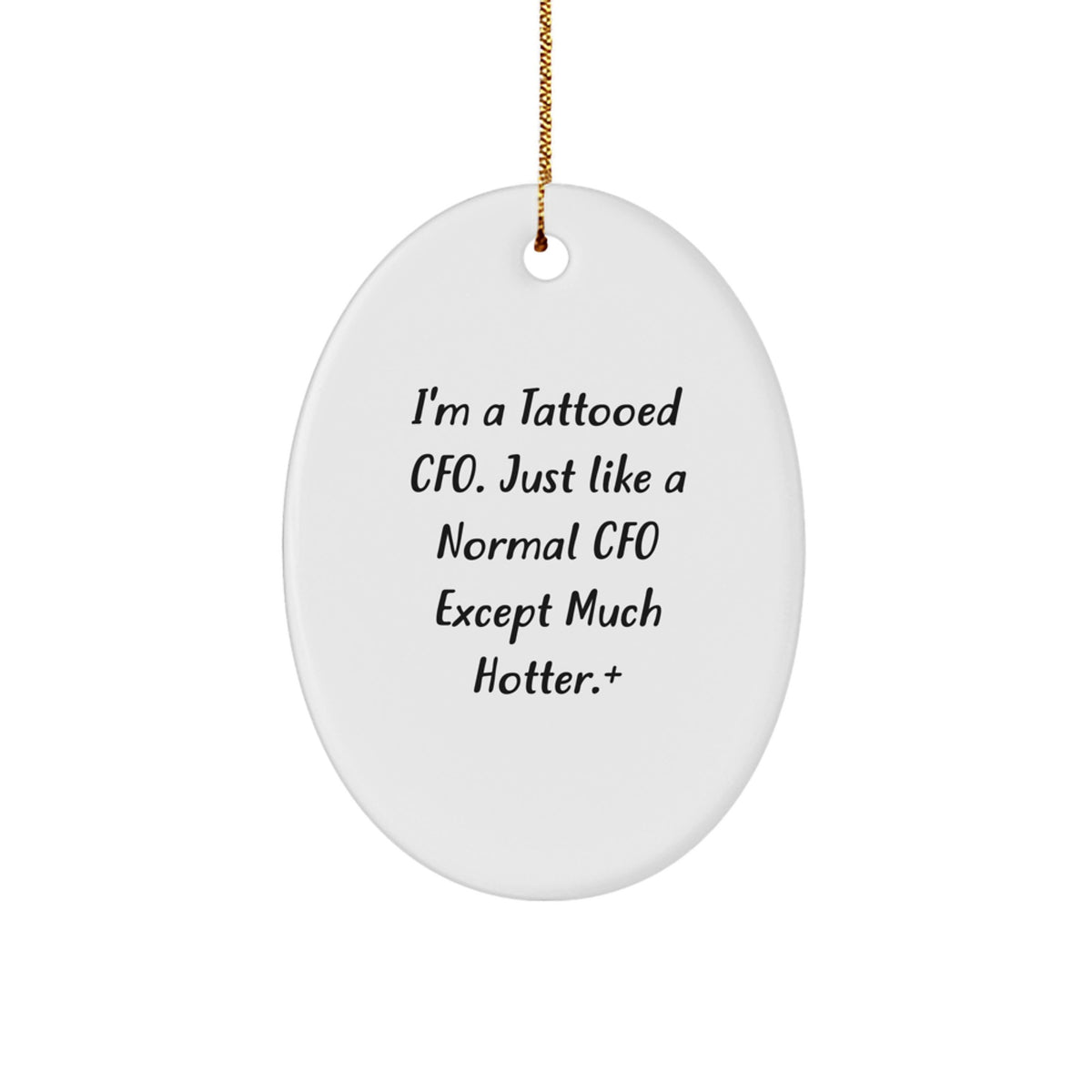 Witty Christmas Ornament Gift for Friends - Tattooed Cfo, Novelty - Image 1