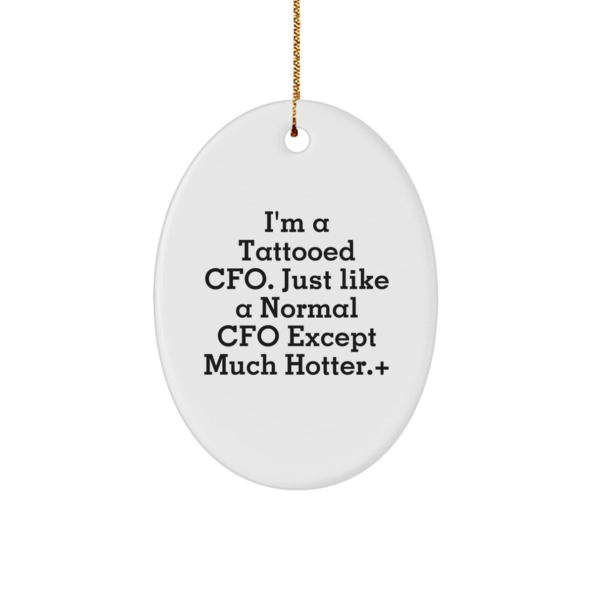 Christmas Ornament Gift for Coworkers - Tattooed Cfo, A Bold Idea - Image 1