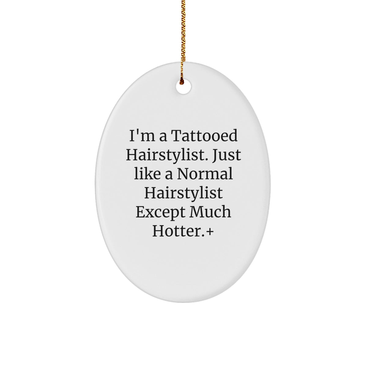 Christmas Gift Tattooed Hairstylist Christmas Ornament for Her Present - Image 1