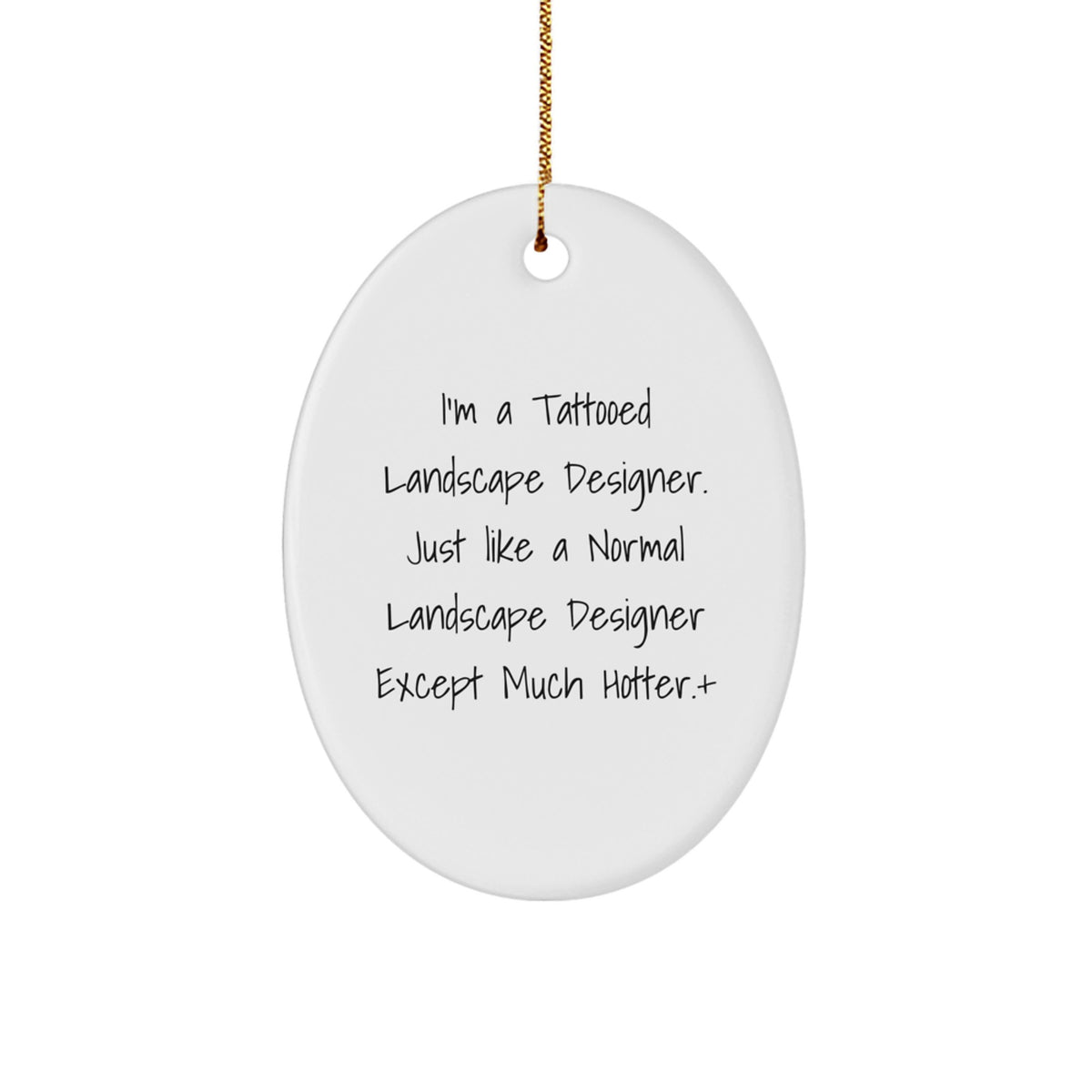 Oval Ornament Landscape Designer Christmas Gift for Coworkers Idea - Image 1