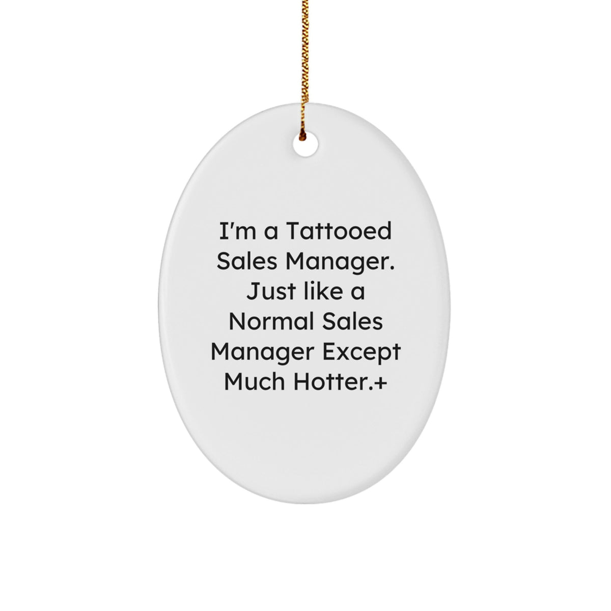 Christmas Gift for Her Oval Ornament – Sales Manager Quote – Surprise - Image 1