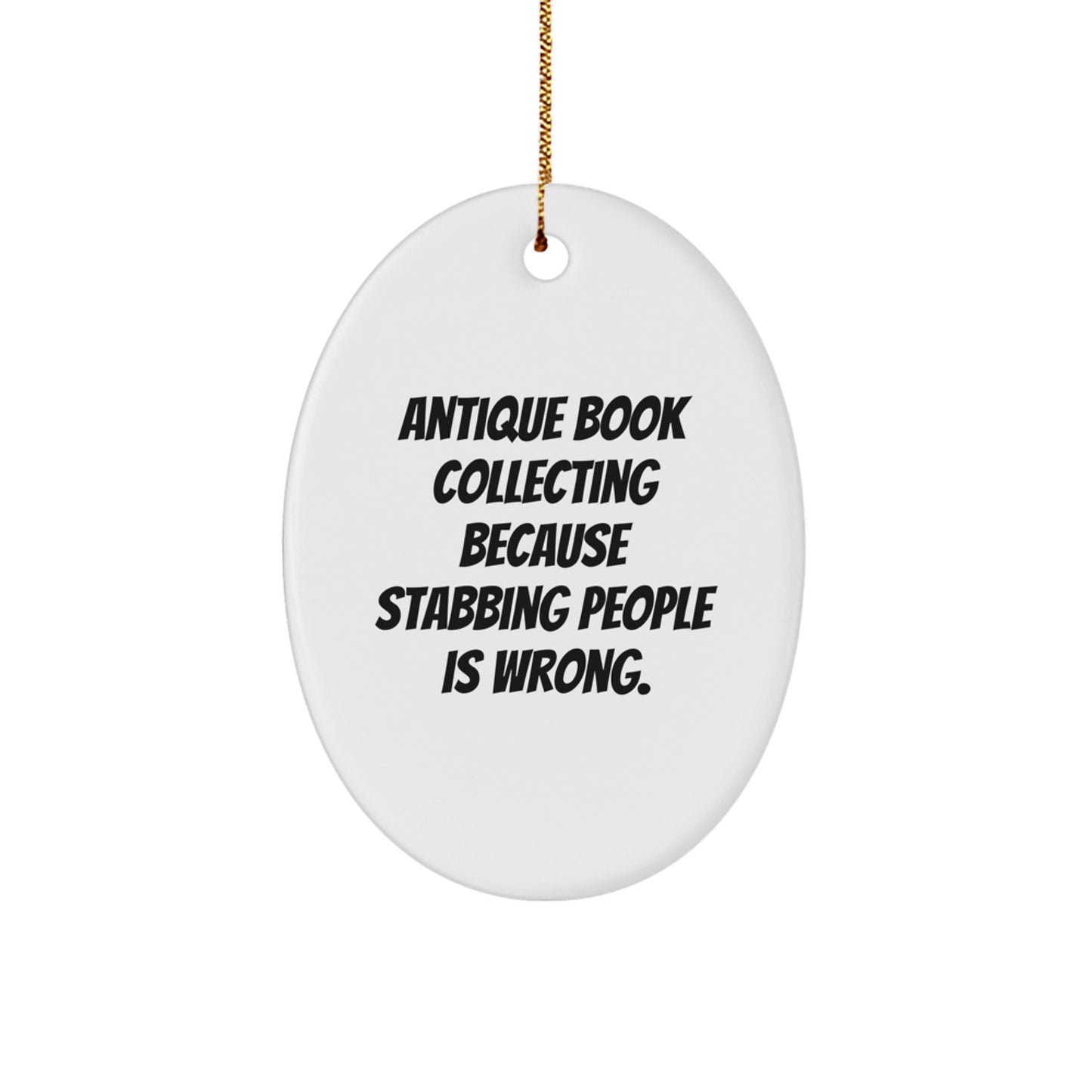 Christmas Ornament Idea for Coworkers Gift – Antique Book Collecting - Image 1
