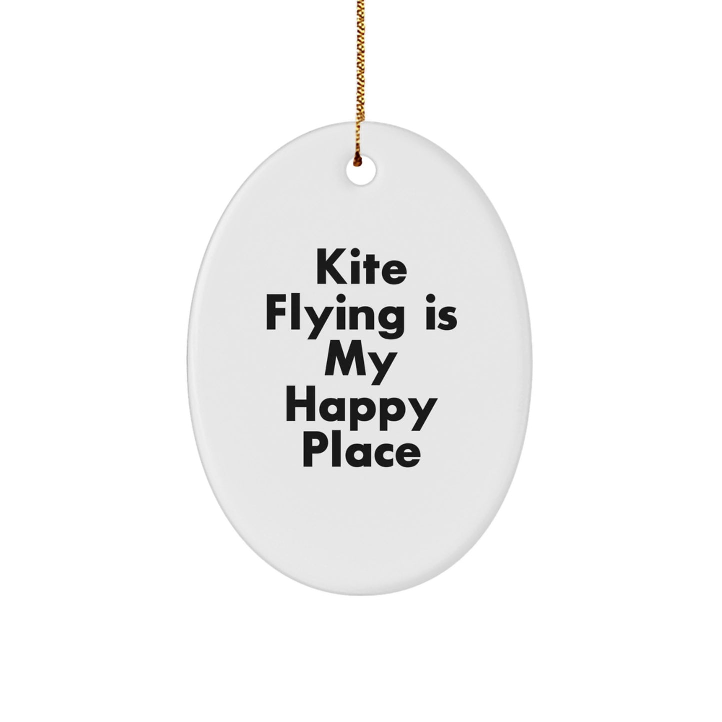 Funny Kite Flying Quotes Gifts from Friends for Men and Women Oval Ornament Christmas Unique Decorations - Image 1