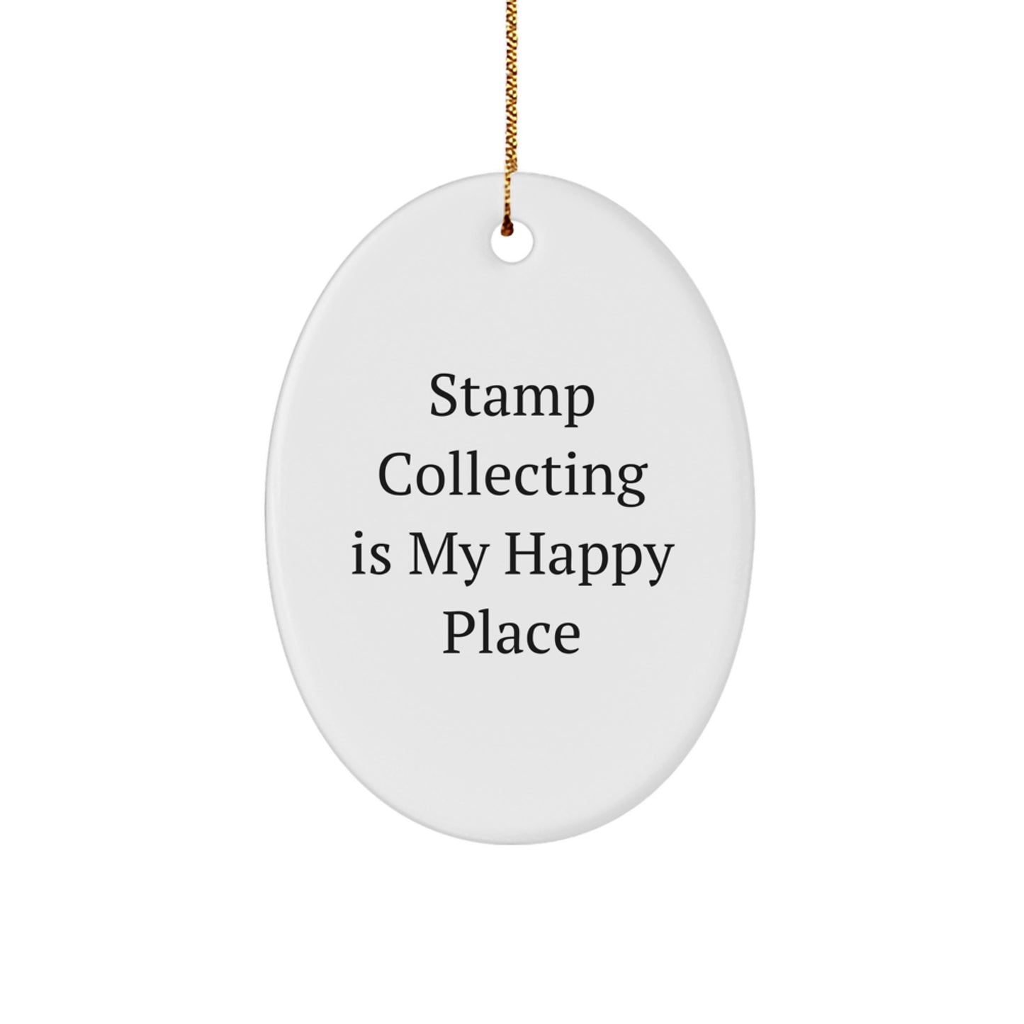 Funny Stamp Collecting Oval Ornament Gifts for Stamp Collecting Men and Women, Oval Decorations from Men for Stamp Collecting Friends and Family, Unique Christmas Unique Gifts from Women to Men - Image 1