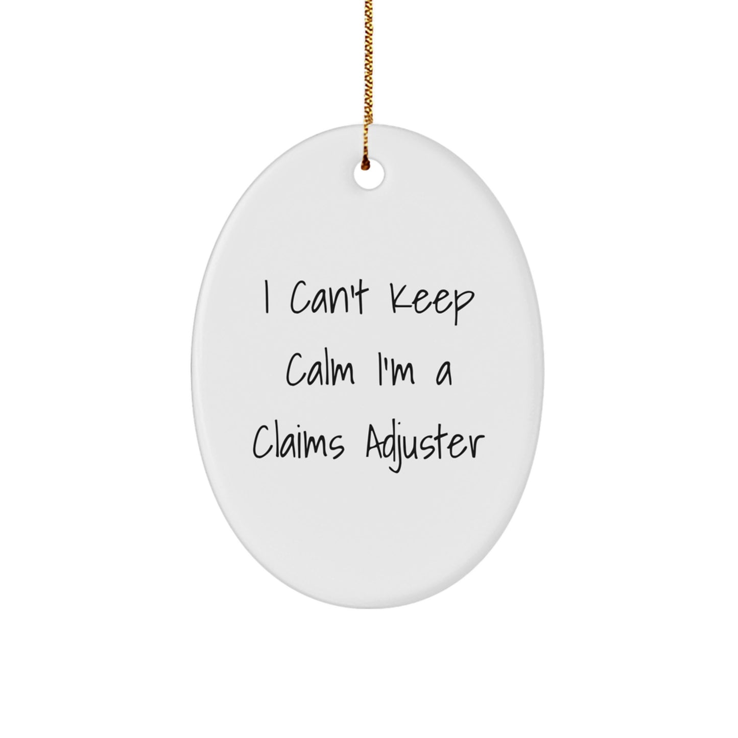Claims Adjuster Oval Ornament Funny Christmas Unique Gift from Friends - Image 1