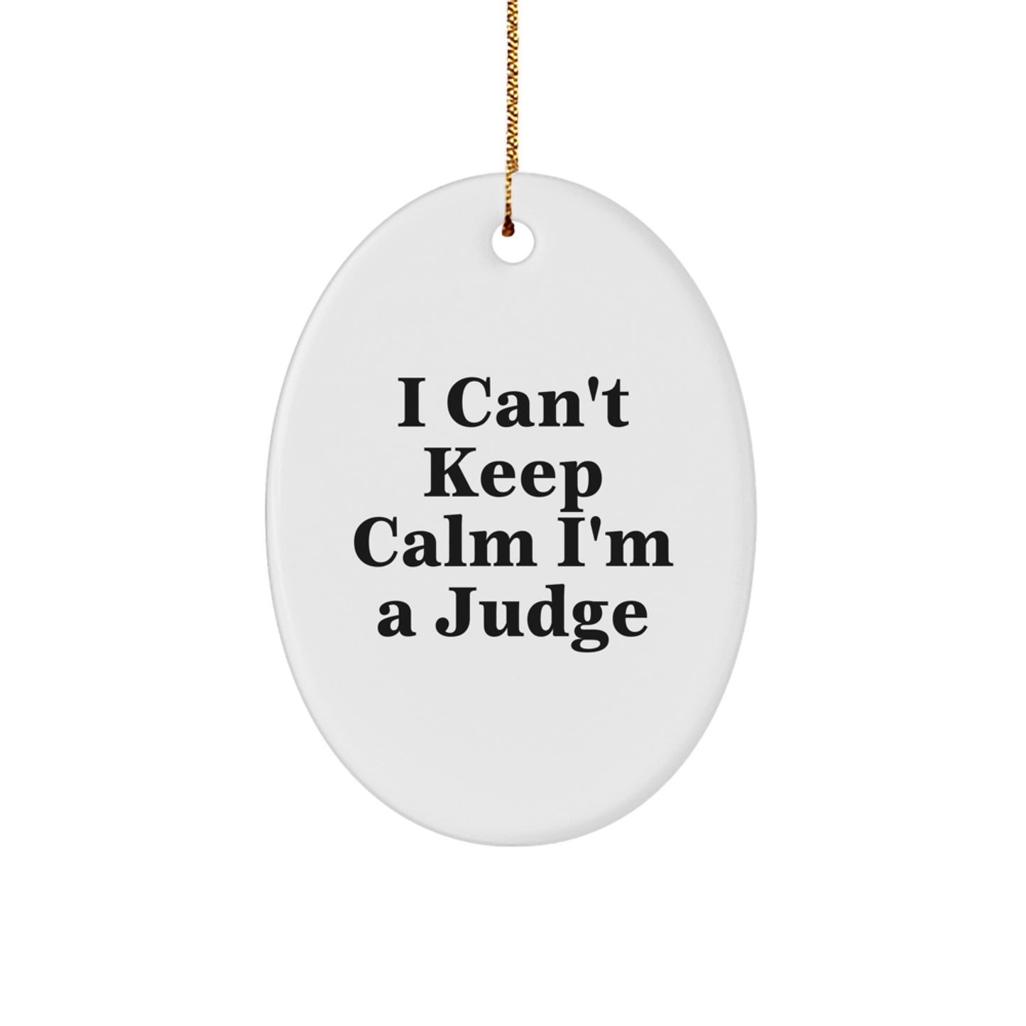 Funny Judge Oval Ornament Gifts from Family, Friends, or Coworkers for Judge, Lawyer, or Men at Christmas Unique - Image 1
