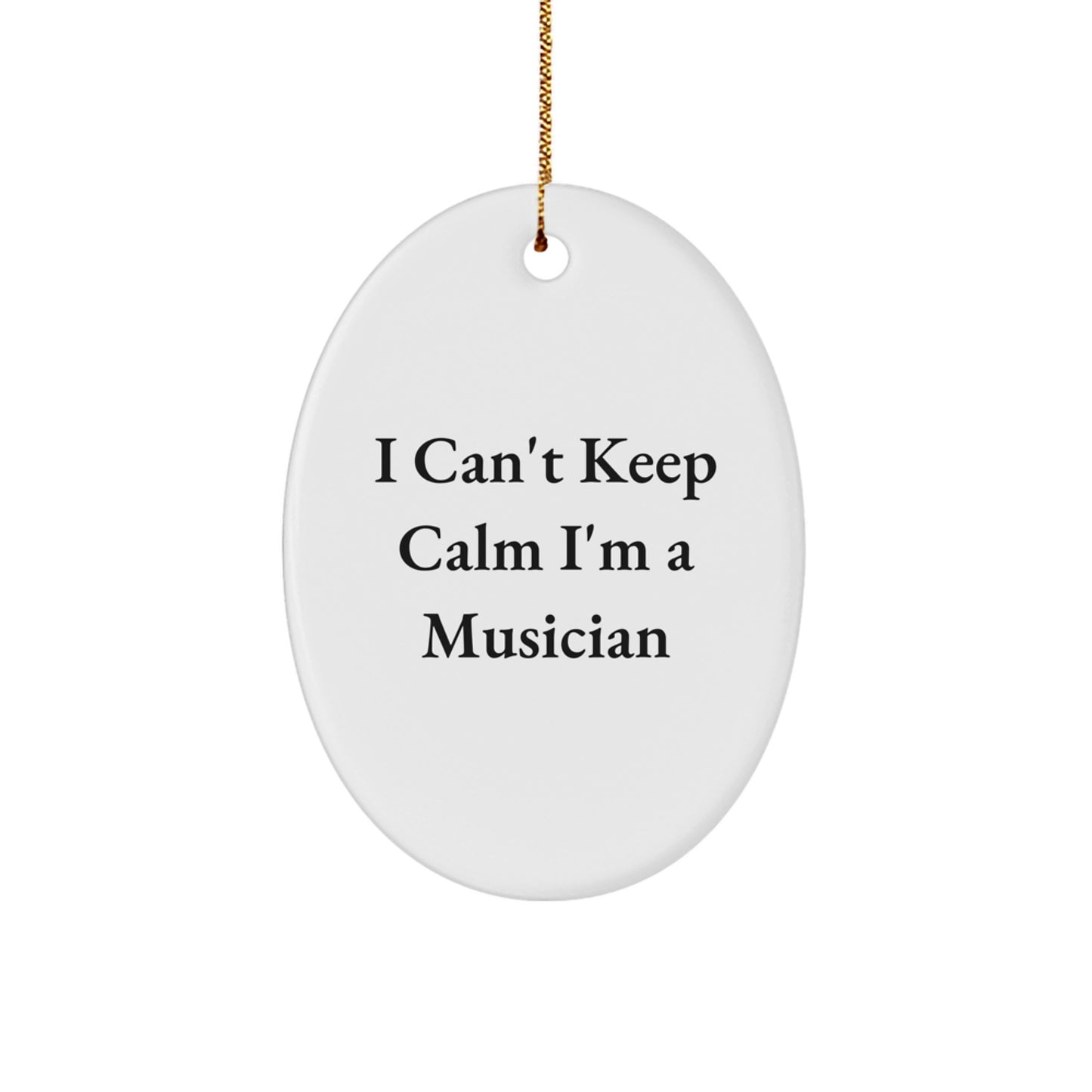 Funny Musician Oval Ornaments Gifts from Family for Musician Men Friends Coworkers - Image 1