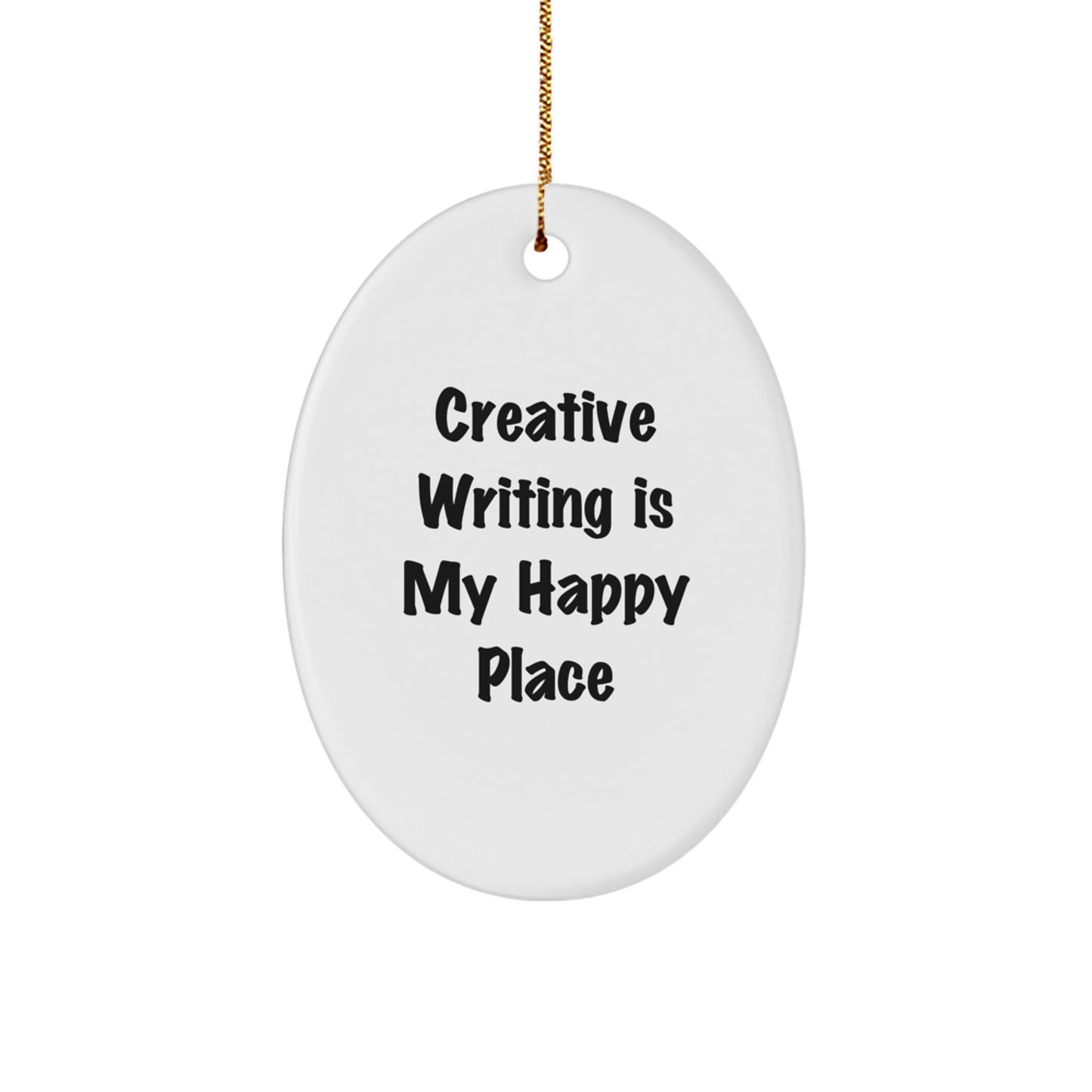 Funny Creative Writing Oval Ornament Gifts for Men Friends Family - Image 1