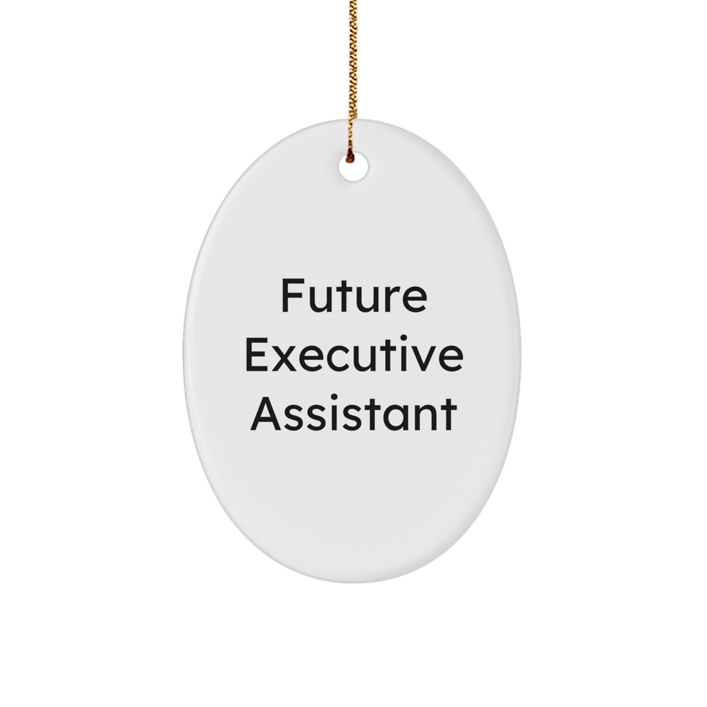 Funny Quote Future Executive Assistant Oval Ornament Gifts from Friends for Executive Assistant, Christmas Unique Gifts, Oval Ornament Executive Assistant Gifts - Image 1