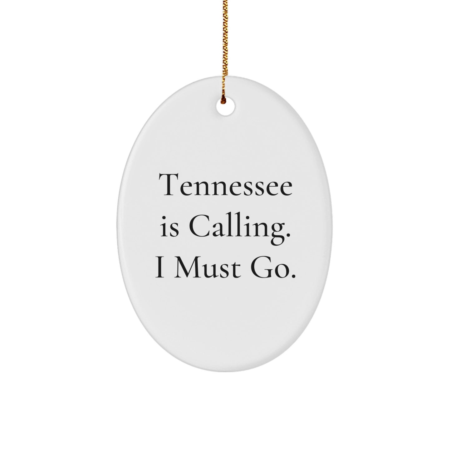 Funny Tennessee Oval Ornament Gifts from Friends for Men Women Family Christmas Unique - Image 1
