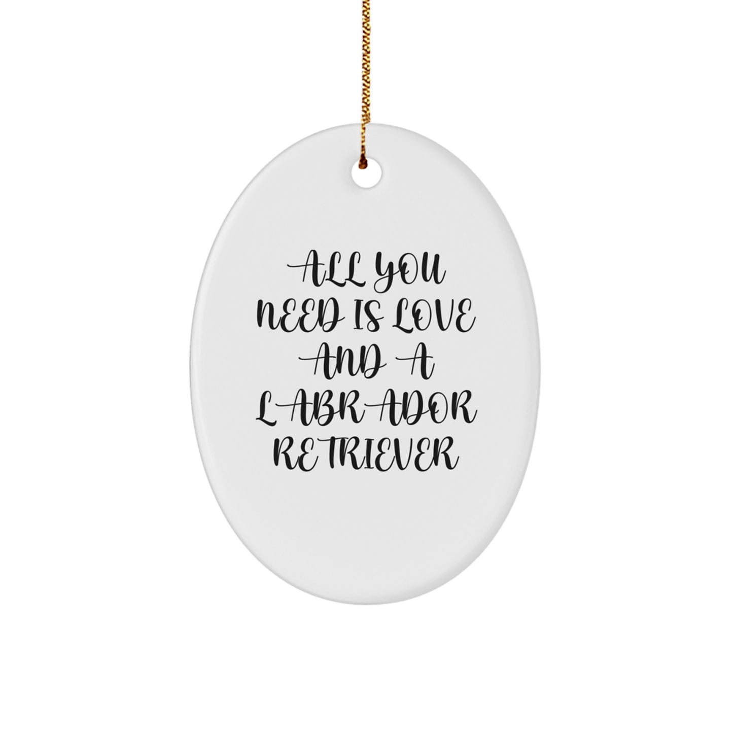 Labrador Retriever Dog Oval Ornament Gifts from Friends and Family for Christmas - Image 1