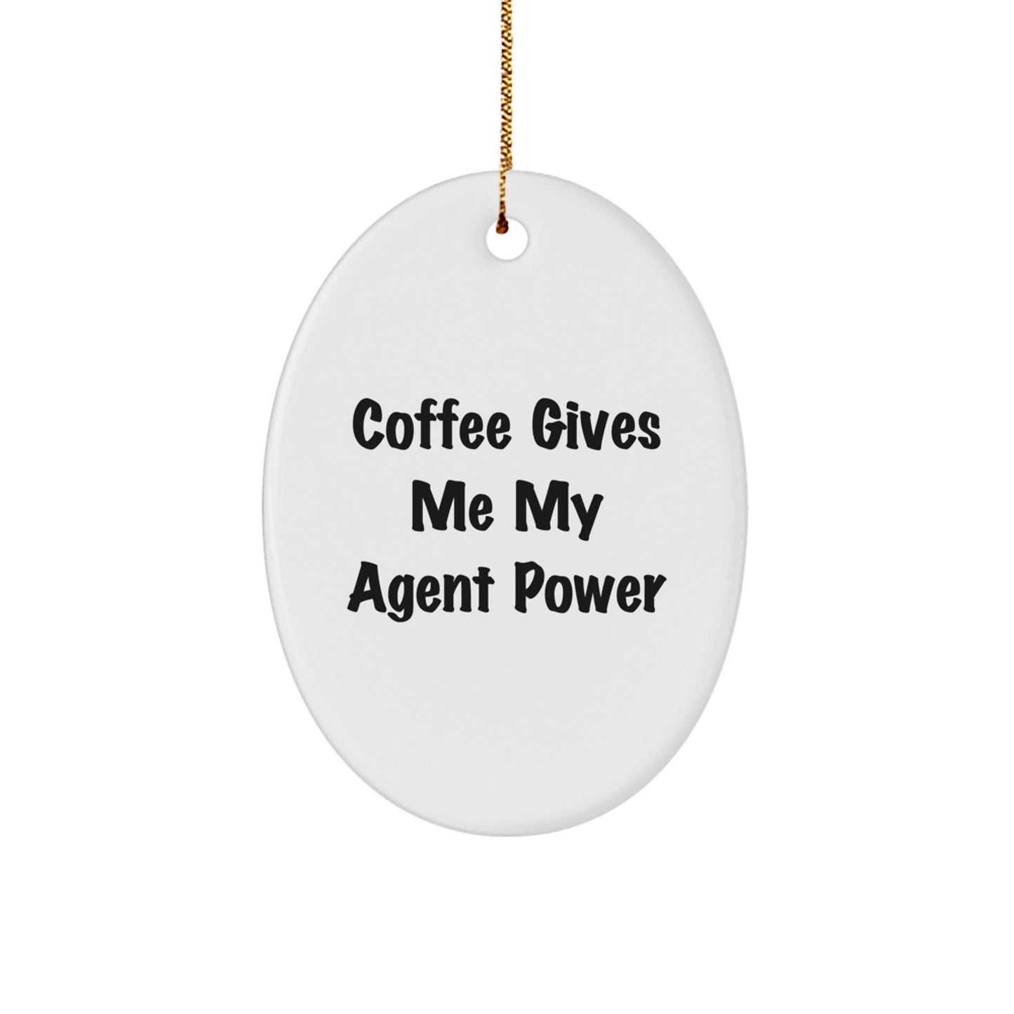 Funny Agent Christmas Oval Ornament Gifts for Agent from Friends - Image 1