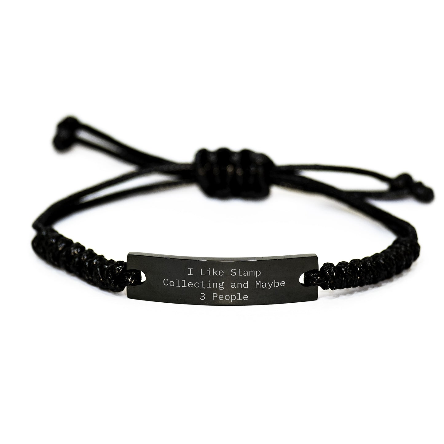 I Like Stamp Collecting And Maybe 3 People Funny Stamp Collecting Gift Rope Bracelet for Graduation Gifts from Friends to Stamp Collecting Enthusiasts - Image 1
