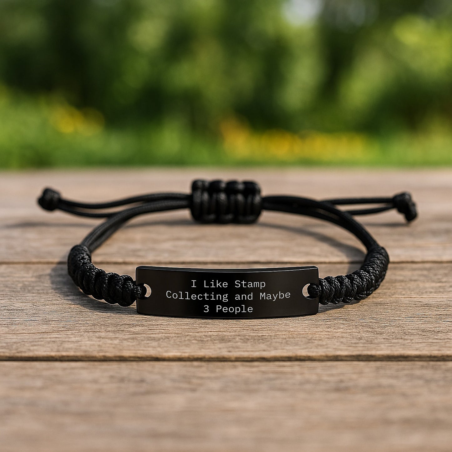 I Like Stamp Collecting And Maybe 3 People Funny Stamp Collecting Gift Rope Bracelet for Graduation Gifts from Friends to Stamp Collecting Enthusiasts - Image 2