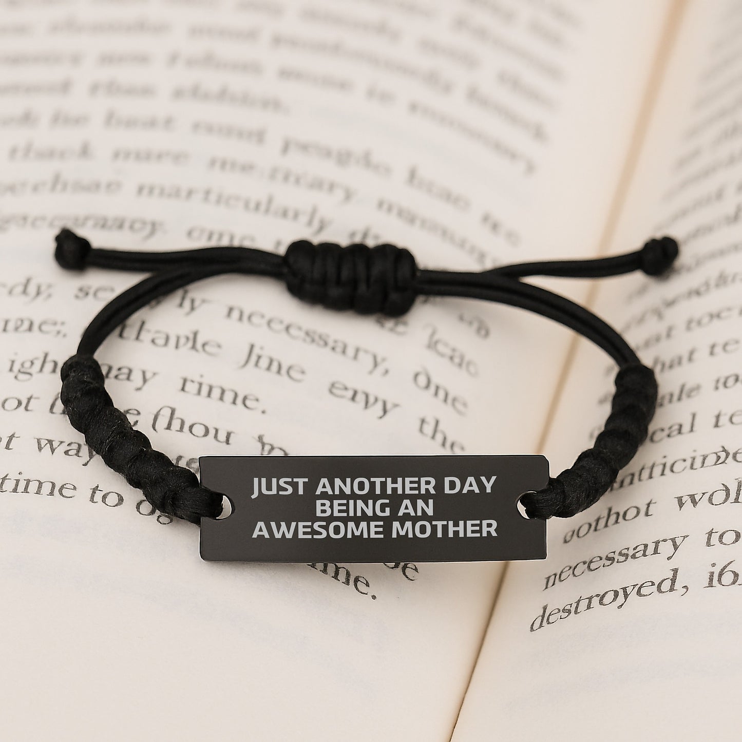 Motherly Love Rope Bracelet, Gifts from Mom, Gifts for Mother, Just Another Day Being An Awesome Mother - Image 3