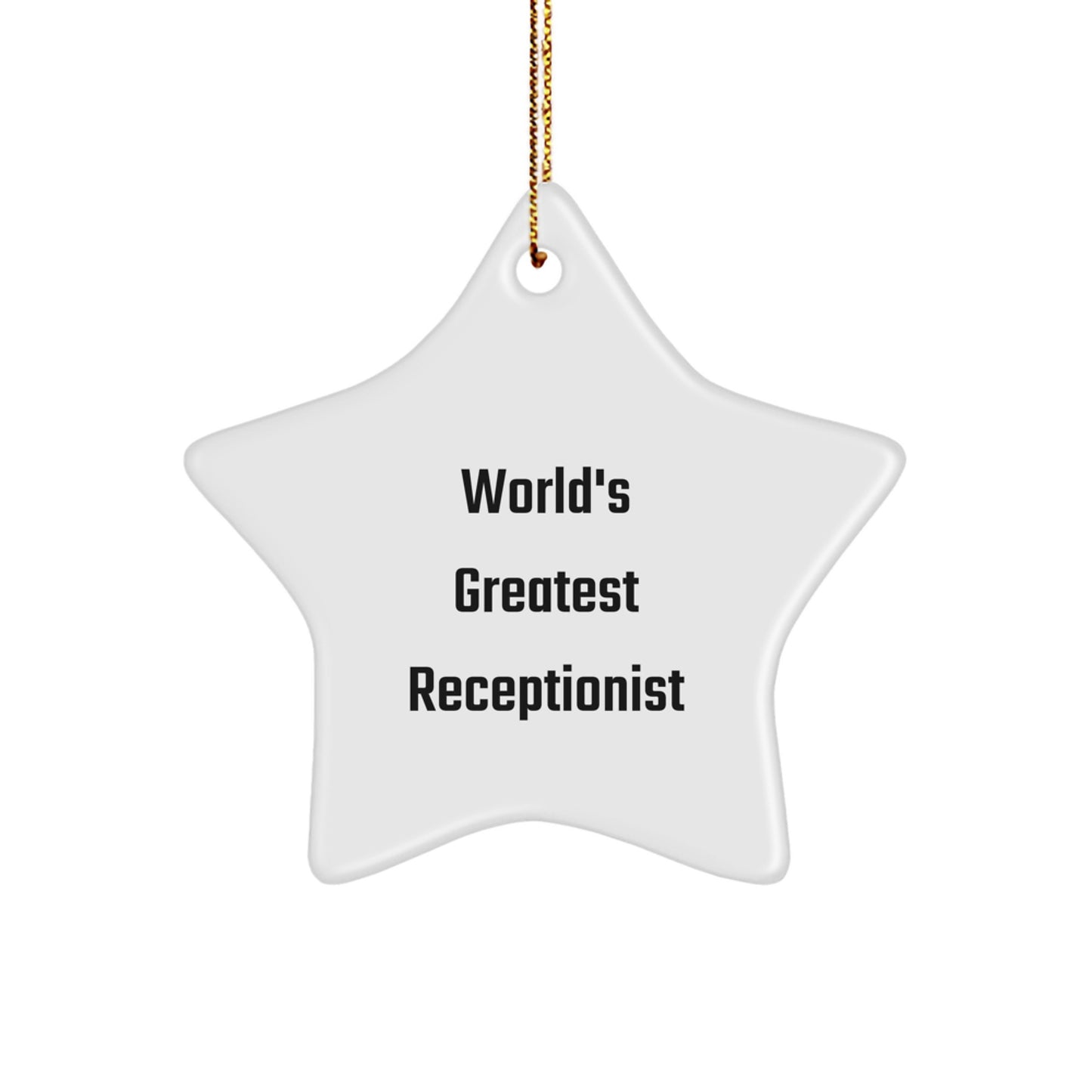 Funny Receptionist Star Ornament Gifts from Coworkers for Christmas - Image 1