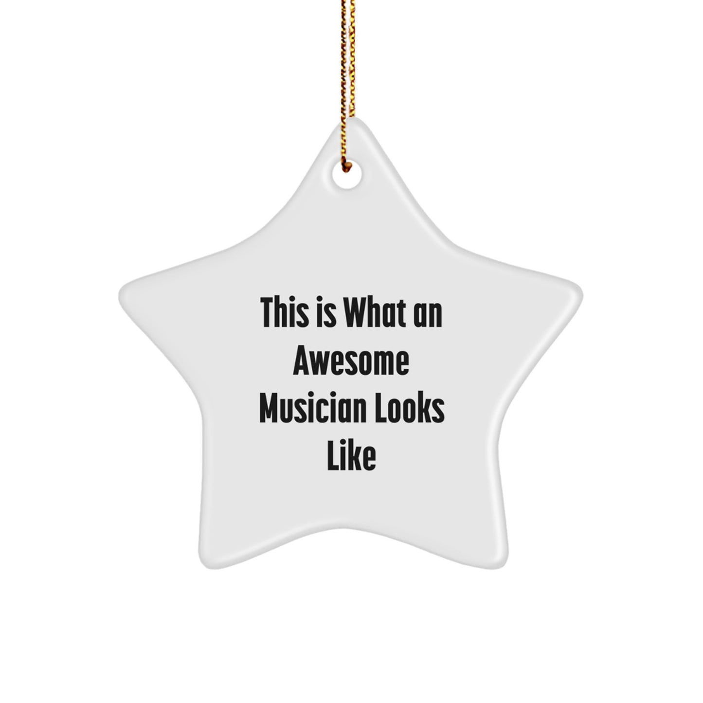 Funny Musician Gifts from Friends, Christmas Unique Star Ornaments for Men, Women, Family - Image 1