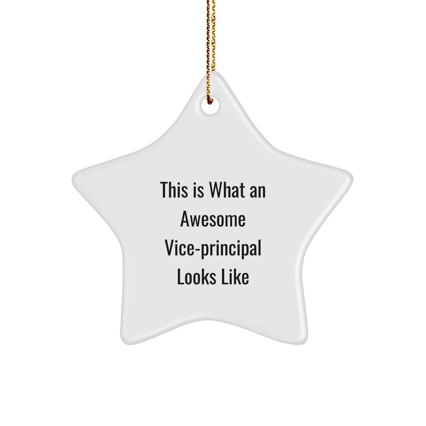Funny Vice-principal Gifts from Men for Vice-principal, Star Ornament, This Is What An Awesome Vice-principal Looks Like - Christmas Unique Star Shaped Decorations - Image 1