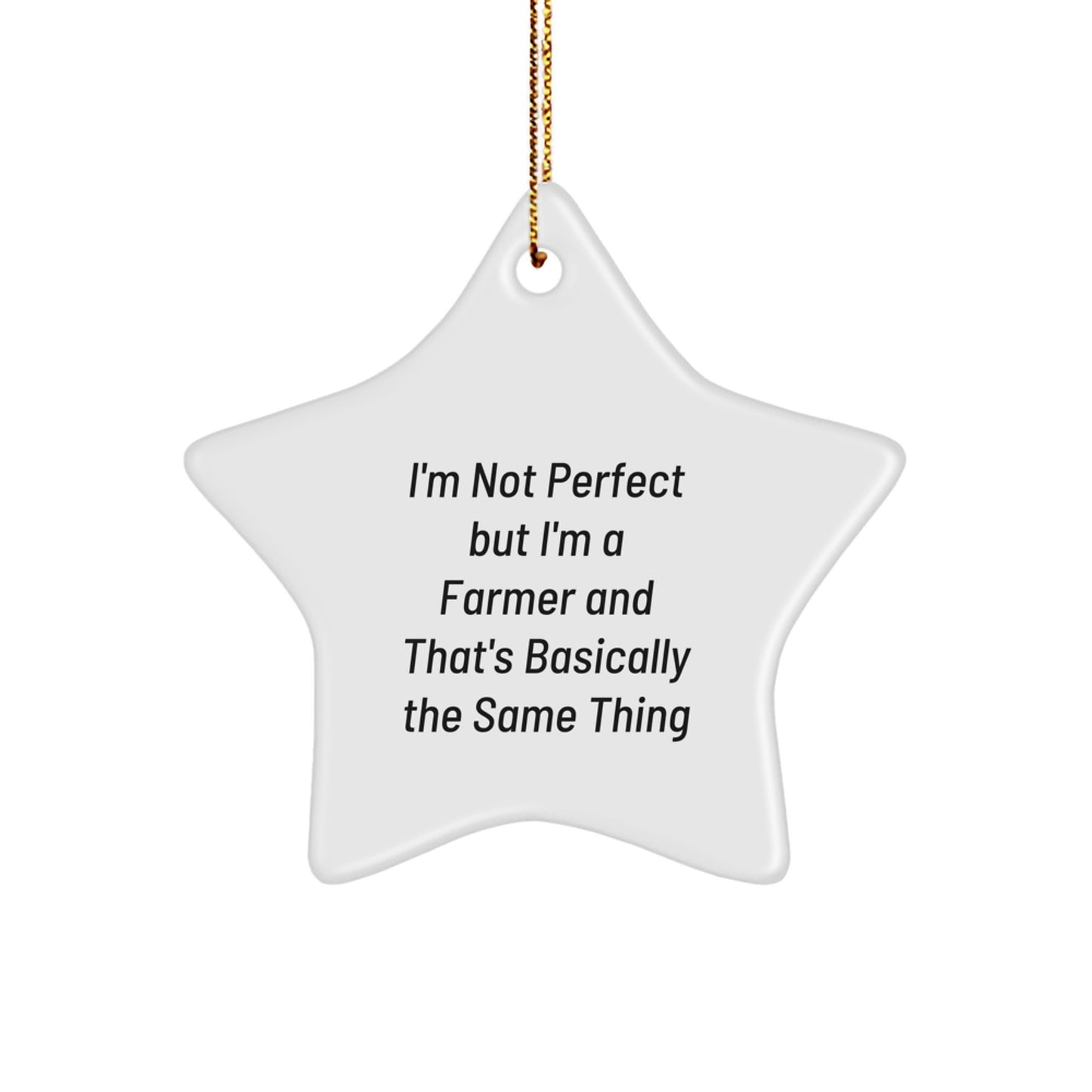 Funny Farmer Star Ornament Gifts from Men to Friends and Family, Perfect Unique Christmas Memorable Presents for Farmers - Image 1