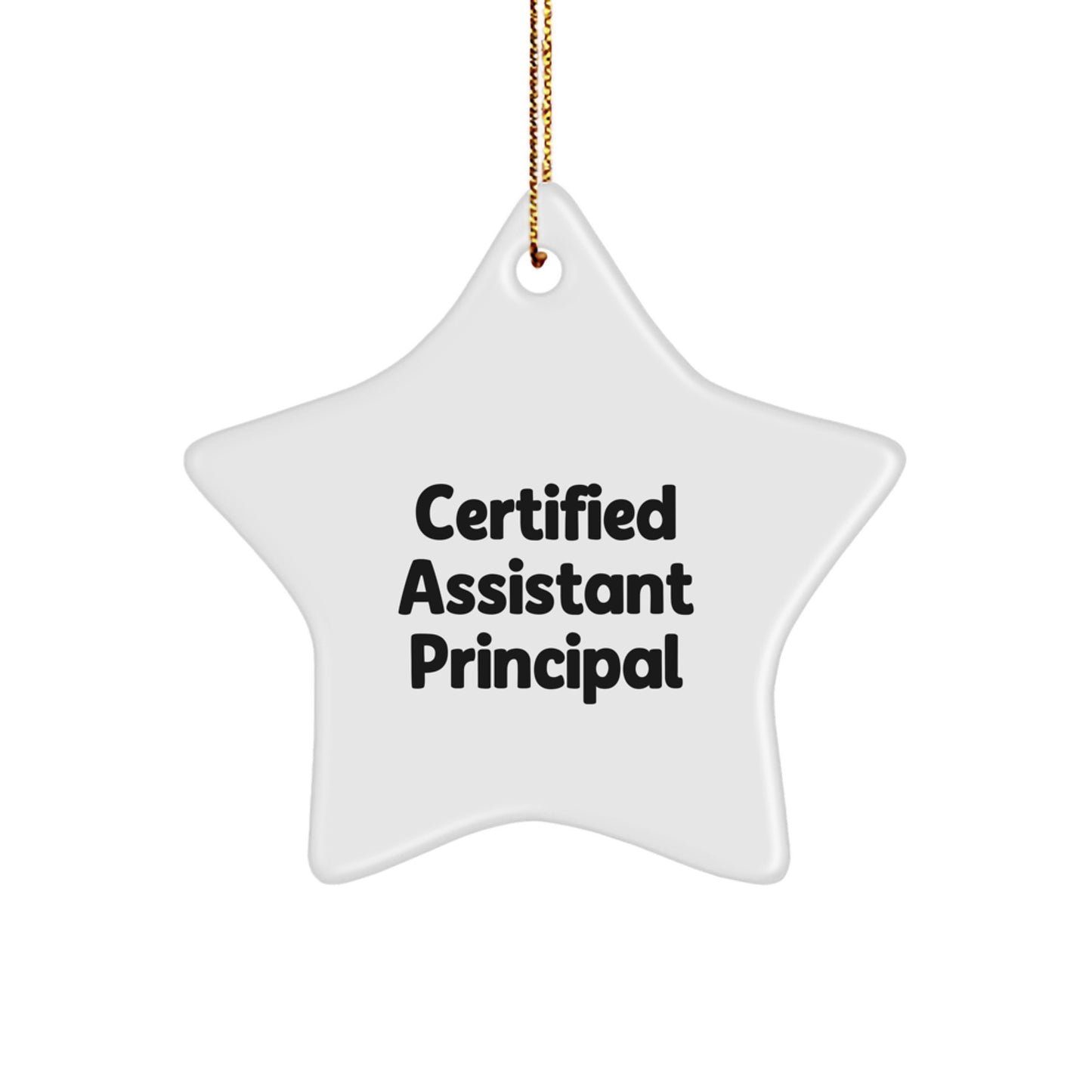Funny Quote Gifts from Men to Assistant Principal Star Ornament for Christmas - Image 1