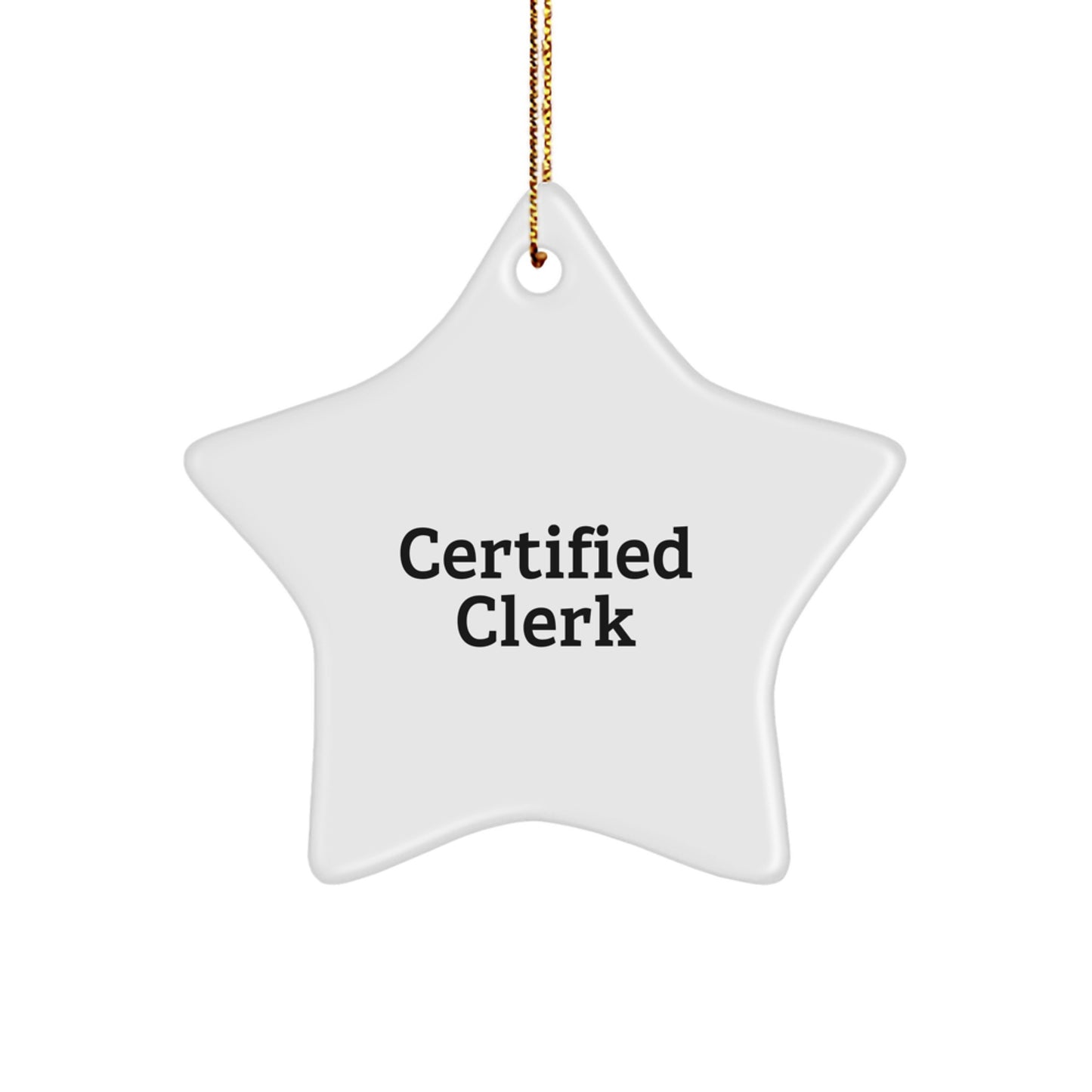 Funny Clerk Gifts from Friends Star Ornament for Men Women Coworkers Family Christmas Unique Gifts - Image 1