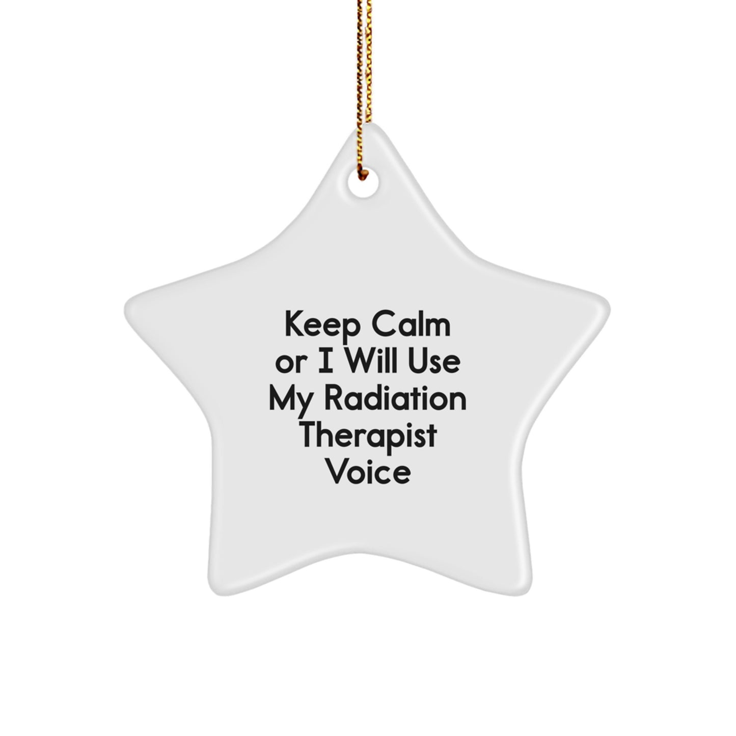 Funny Radiation Therapist Star Ornament Gifts from Friends for Christmas Unique Presents - Image 1