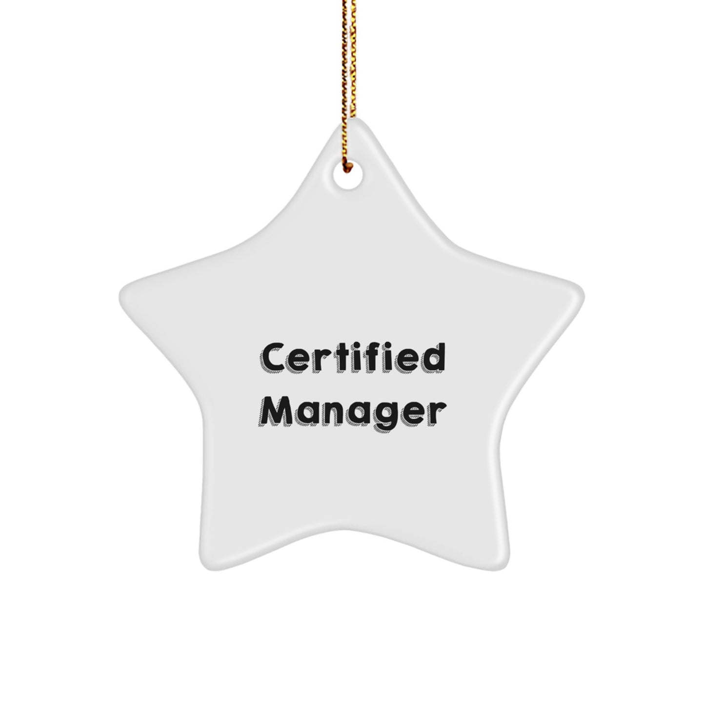 Funny Certified Manager Star Ornament Gifts from Friends to Manager, Christmas Unique Manager Star Decoration, Inspirational Quote 'You Are a Star' Gifts for Manager - Image 1