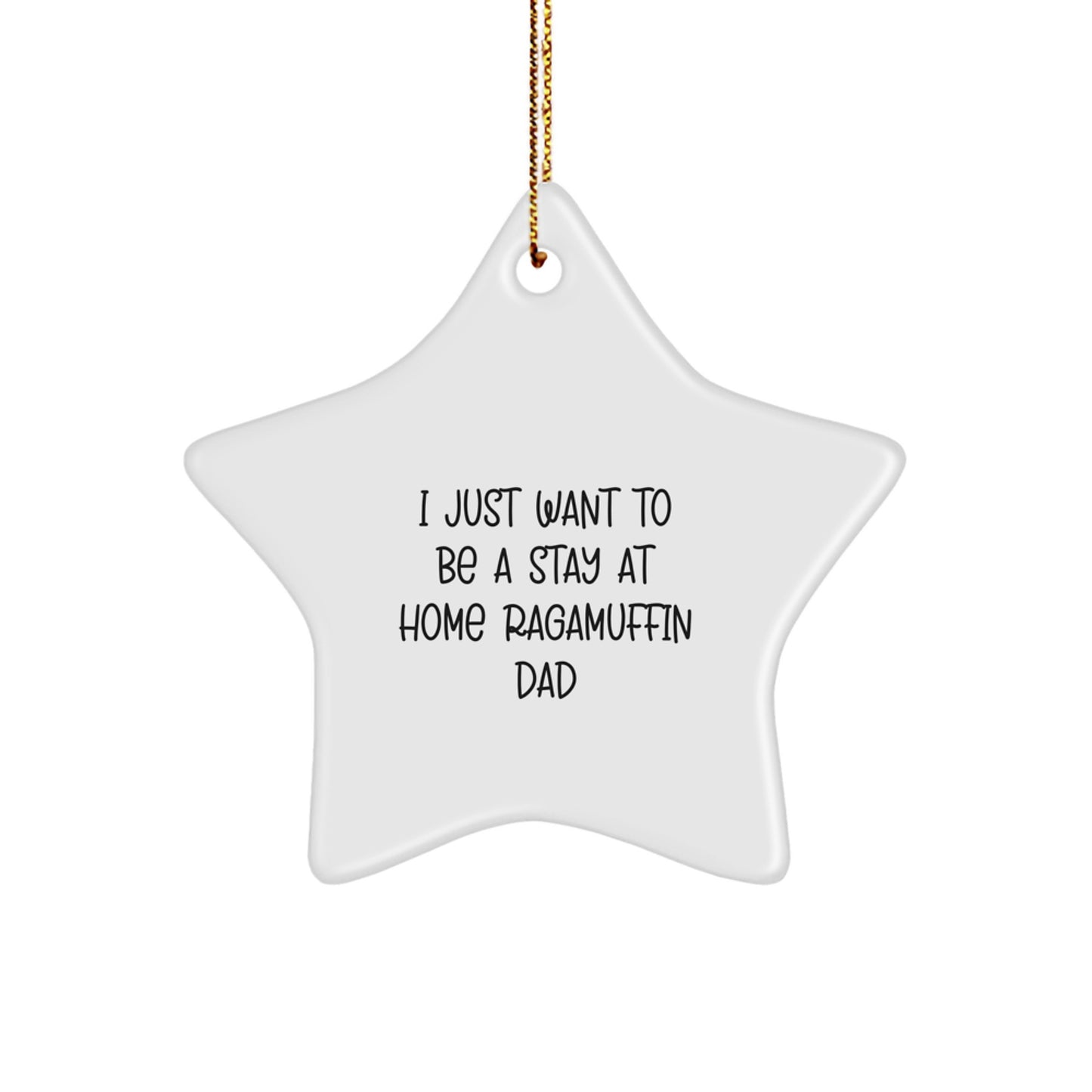 Funny Ragamuffin Cat Star Ornament Gifts from Dad to Ragamuffin Cat Lovers at Christmas - Image 1