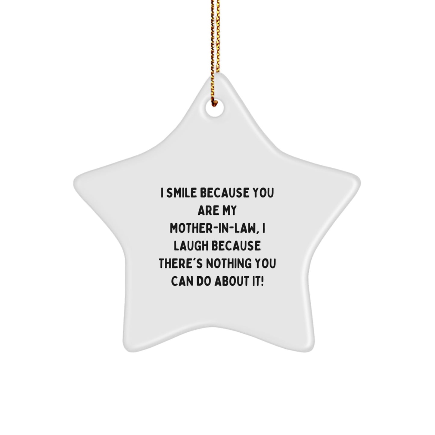 Funny Mom-in-law Gifts for Christmas - Star Ornament from Daughter-in-Law, Mom-in-law Star Decoration - Image 1